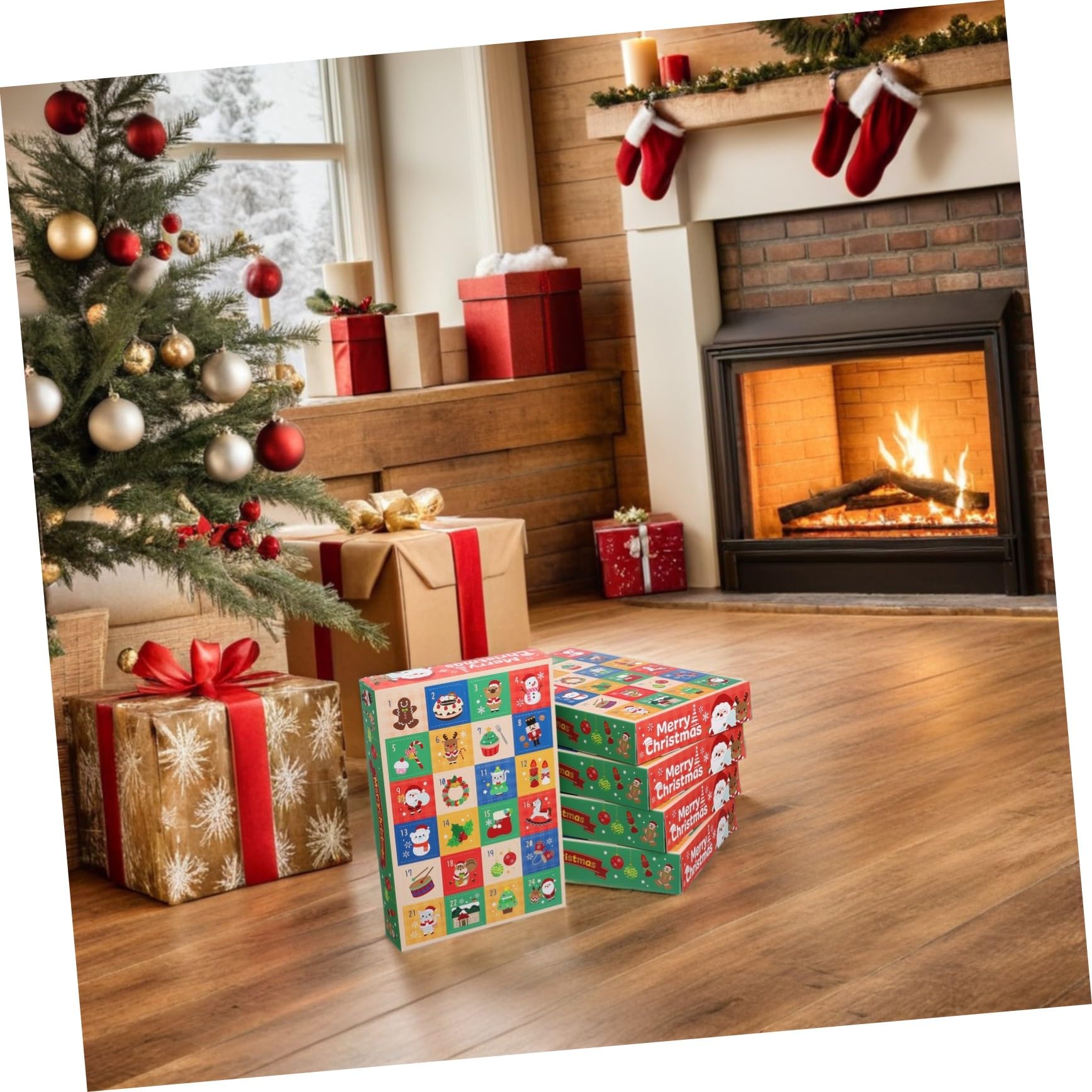 CAXUSD 15stücke Teilige Leere Papierboxen Für Süßigkeiten Weihnachts-adventskalenderbox Kleine Dekorative Schachteln Für Geschenke