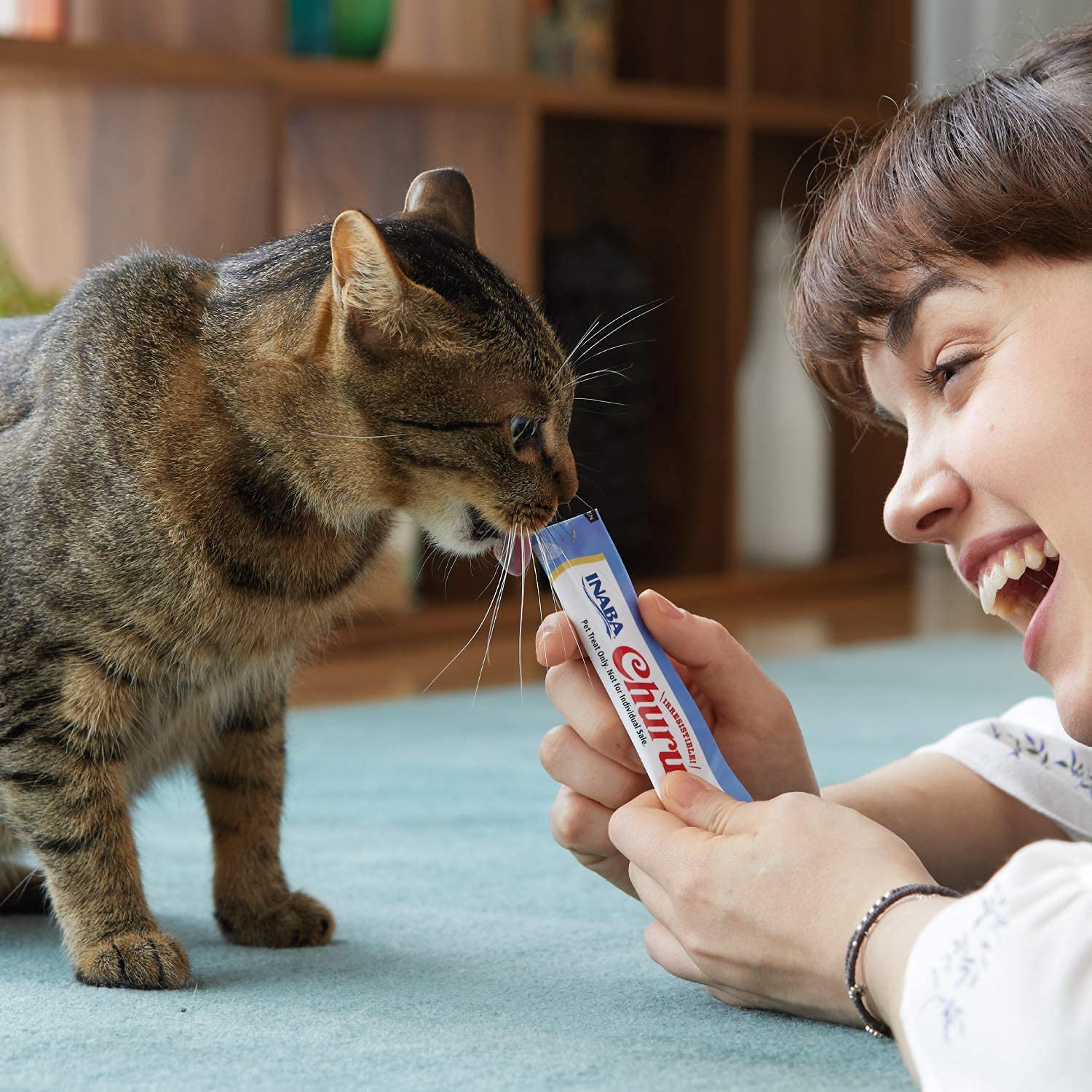 INABA Churu, Friandises pour Chats, Tube Crémeux, Thon & Pétoncle, 48x14g