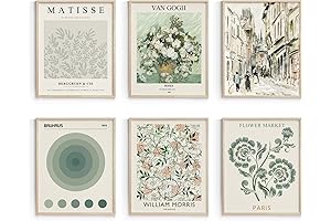 Vintage Green Matisse Exhibition Pictures for Wall Decor Aesthetic