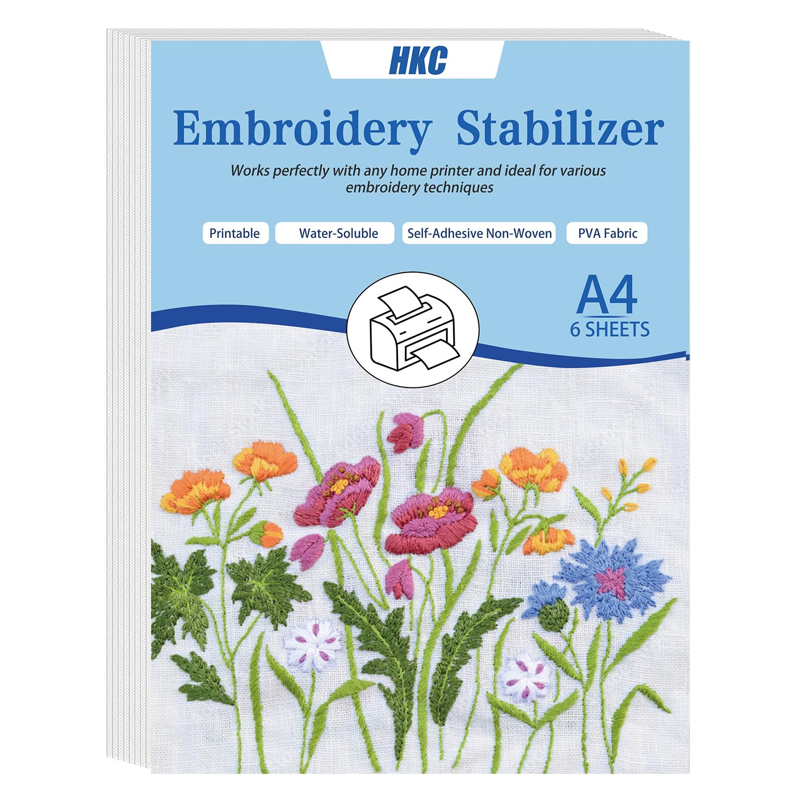 Craftido A4 12PCS (29.7x21cm) Kleverig wateroplosbaar