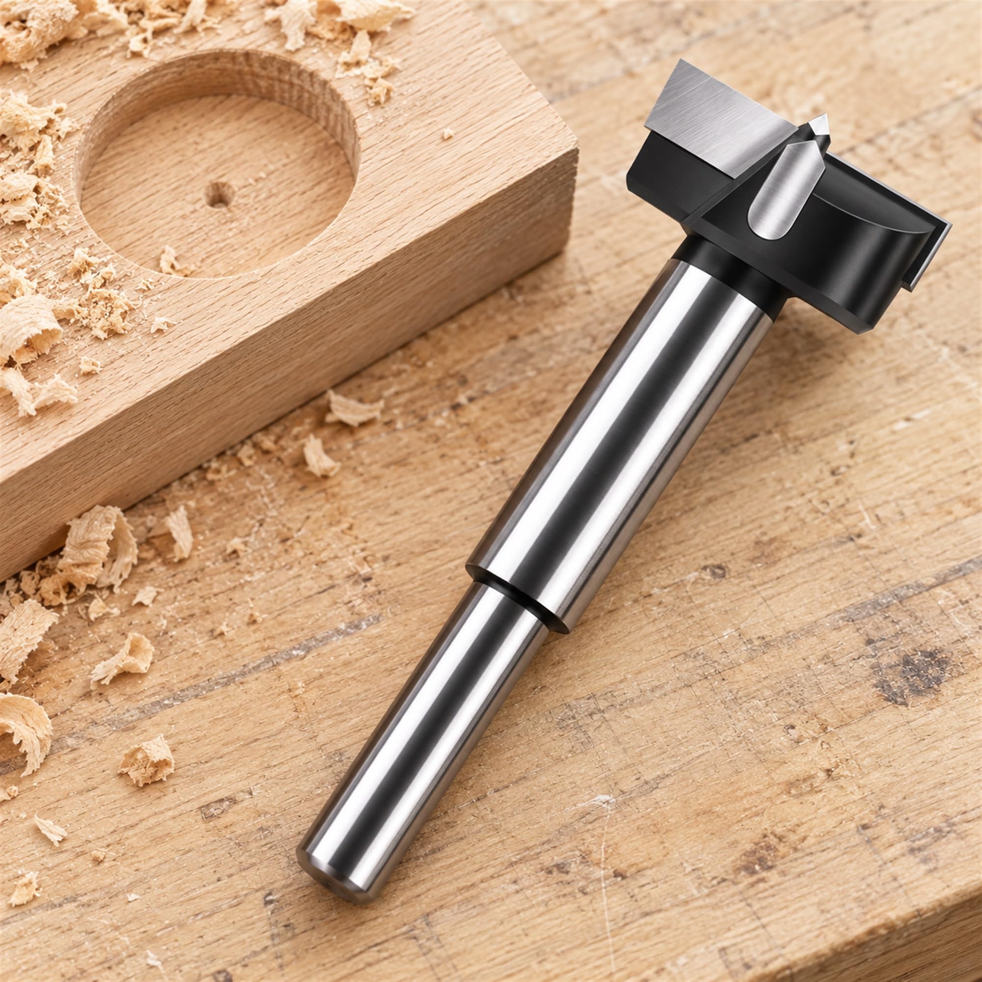 High Carbon Steel Wood Boring Bit, Hole Making Tool for Cabinet Assembly, Furniture Repairs and Home Woodworking