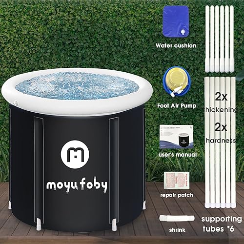 Miniatura 7 de Bañera de hielo para atletas, bañera de inmersión fría para bañera inflable al aire libre, bañera plegable para baño caliente, baño de hielo, bañera