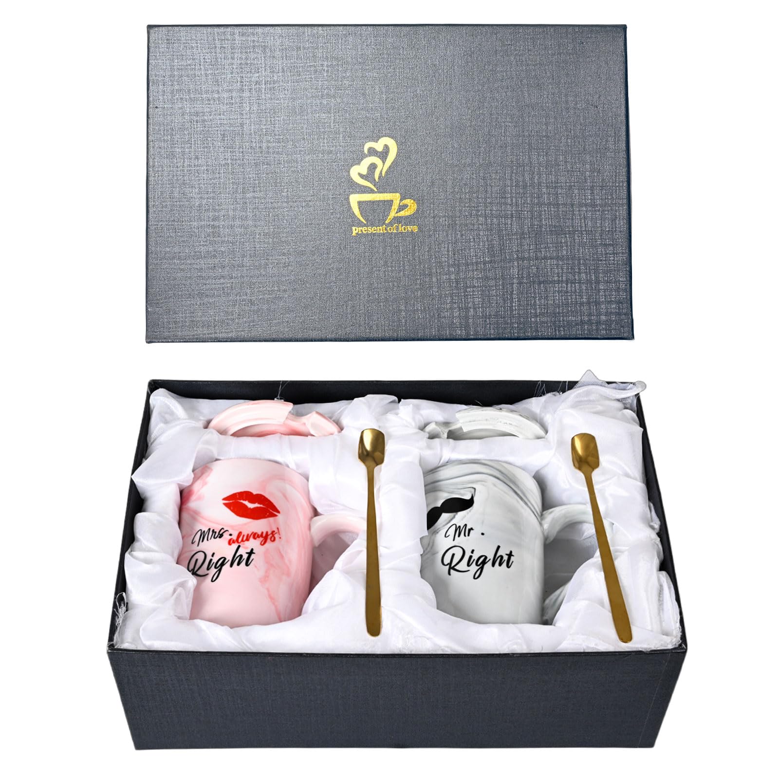 Regali per donne, set da 2 tazze da caffè/bacianti, in ceramica, per coppia di sposi, regalo di San Valentino, matrimonio, fidanzamento, doccia nuziale e sposo