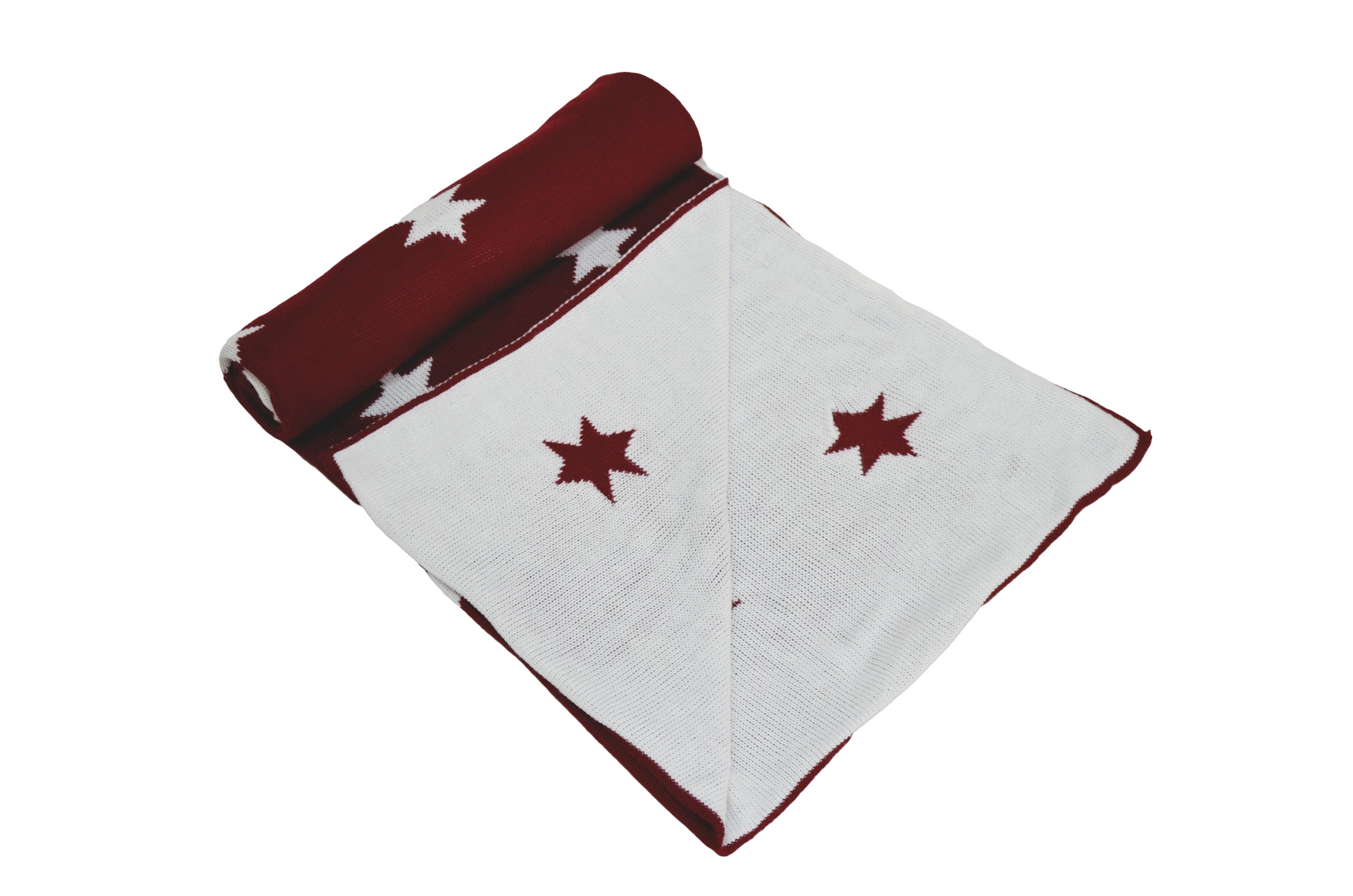 Cuddles Collection Star Blanket (Wine)