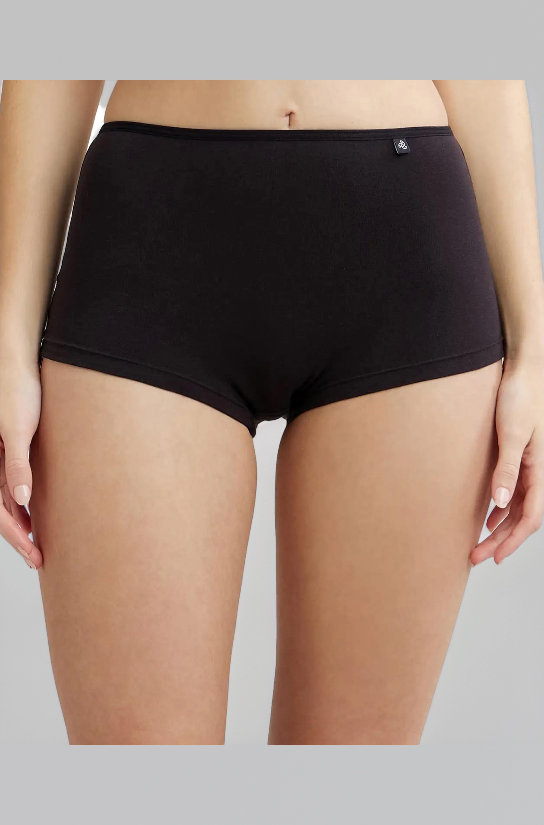 SS04 Women's High Coverage Super Combed Cotton Elastane Stretch Mid Waist Boy Shorts with Concealed Waistband and Stay Fresh Treatment