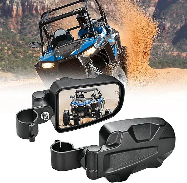 Nilight UTV Side Mirrors Offroad Rear View Mirror Aluminum Universal Fits with Windshield for 1.75 inch Roll Cage Polaris Ranger RZR Pioneer Can-Am Commander Kawasaki Yamaha Cfmoto