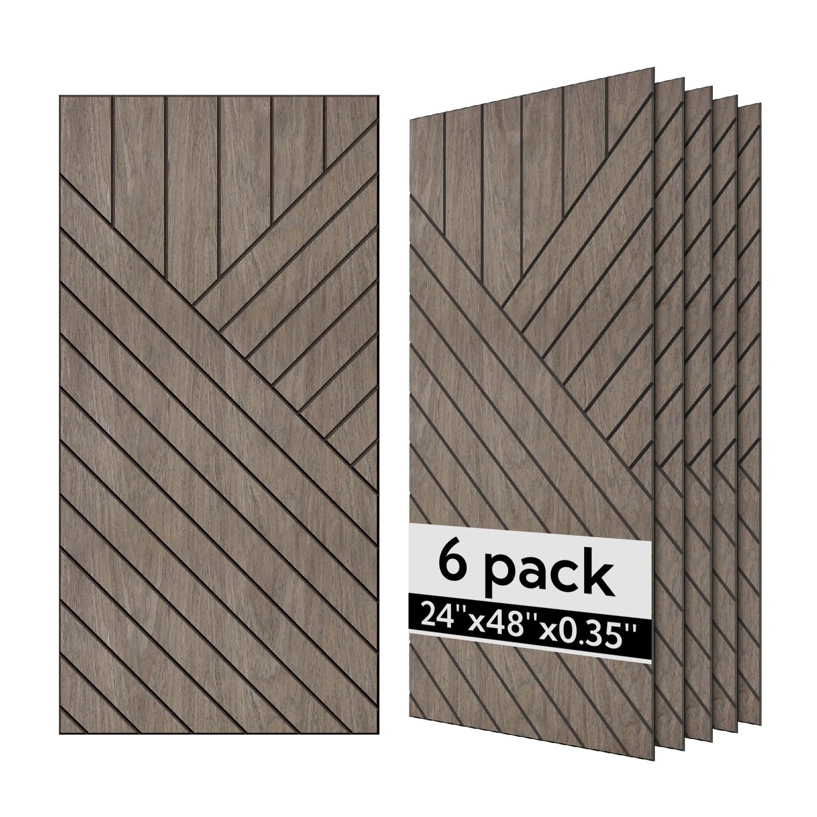Amazon.com: Olanglab Wood Veneer Acoustic Wall Panels 6 Pack, 23.6