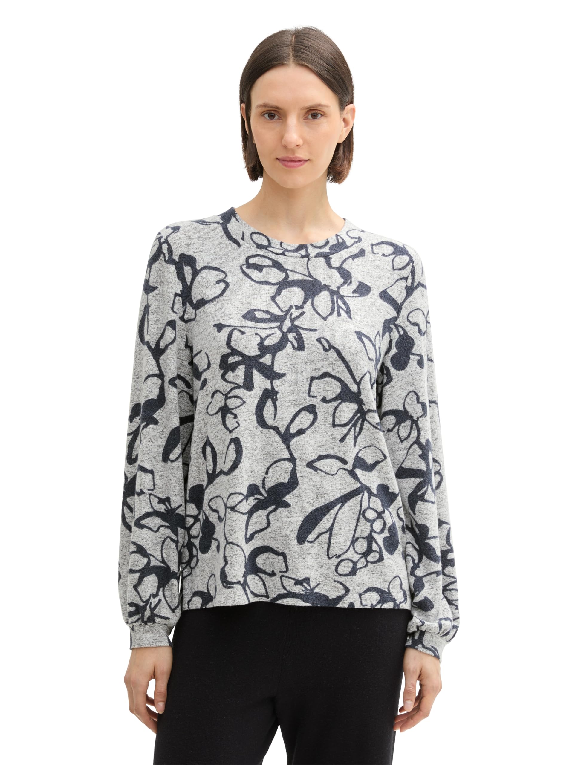Tom Tailor Damen 1044923 Longsleeve mit Ballonärmeln (1er Pack)