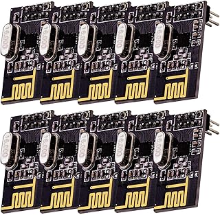 AZDelivery 10 x NRF24L01 + 2.4GHz Wireless RF Transceiver Modul compatible with Arduino Including E-Book!