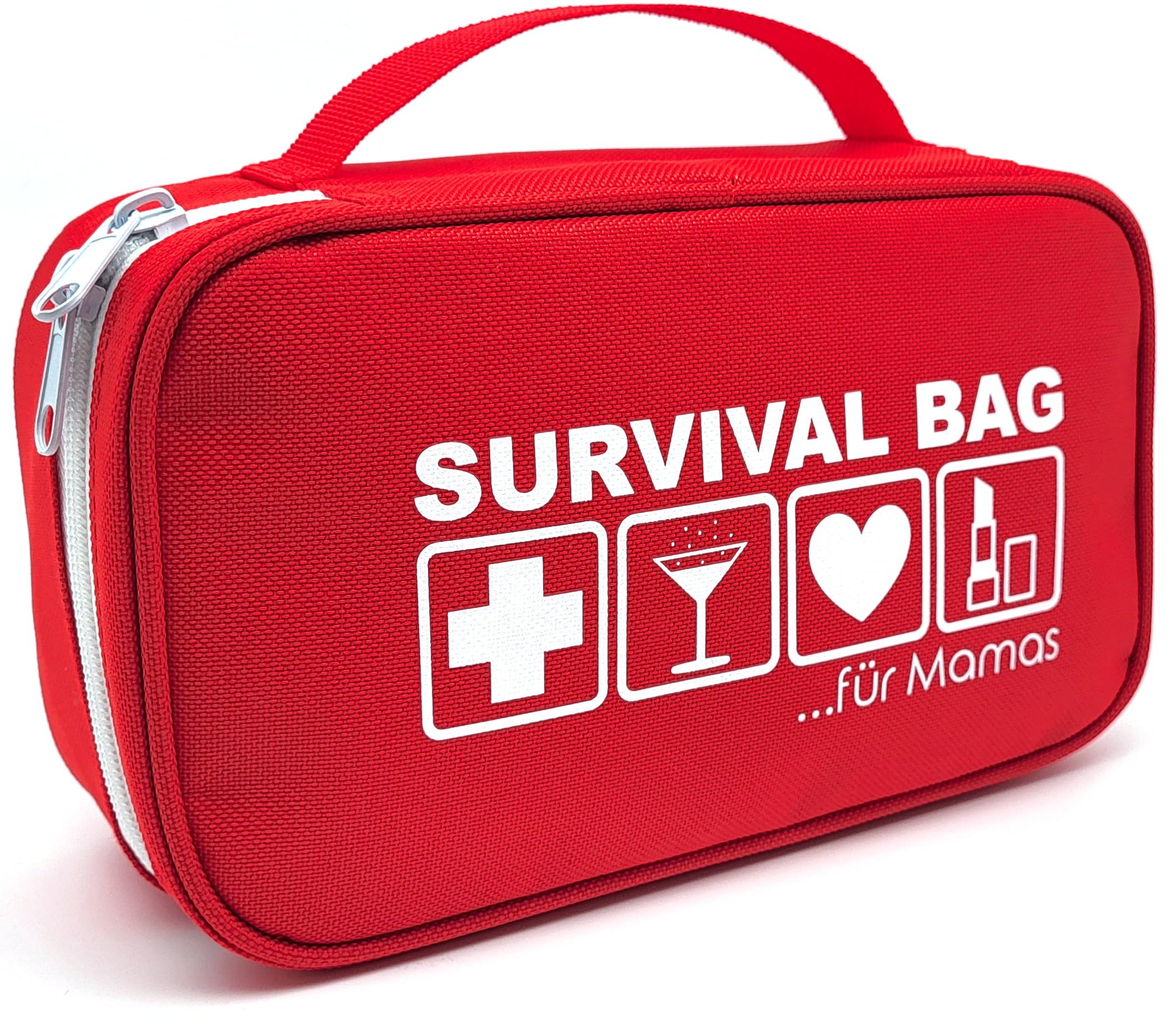 HAPPY DIKDIK Survival Bag für Mamas - Originelles Geschenk für werdende Mama - Lustiges Babyparty Geschenk zur Geburt & Geburtstagsgeschenk für Mütter - ohne Inhalt