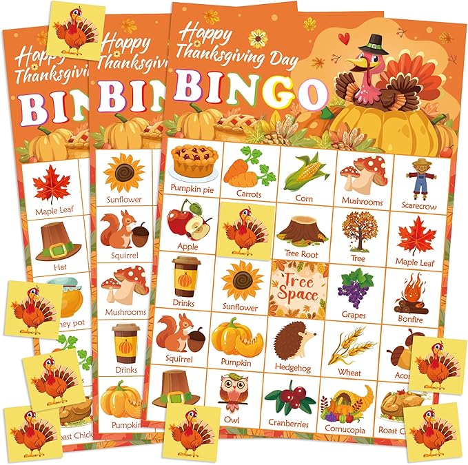 Cute & Fun Thanksgiving Bingo Cards (Under $10)