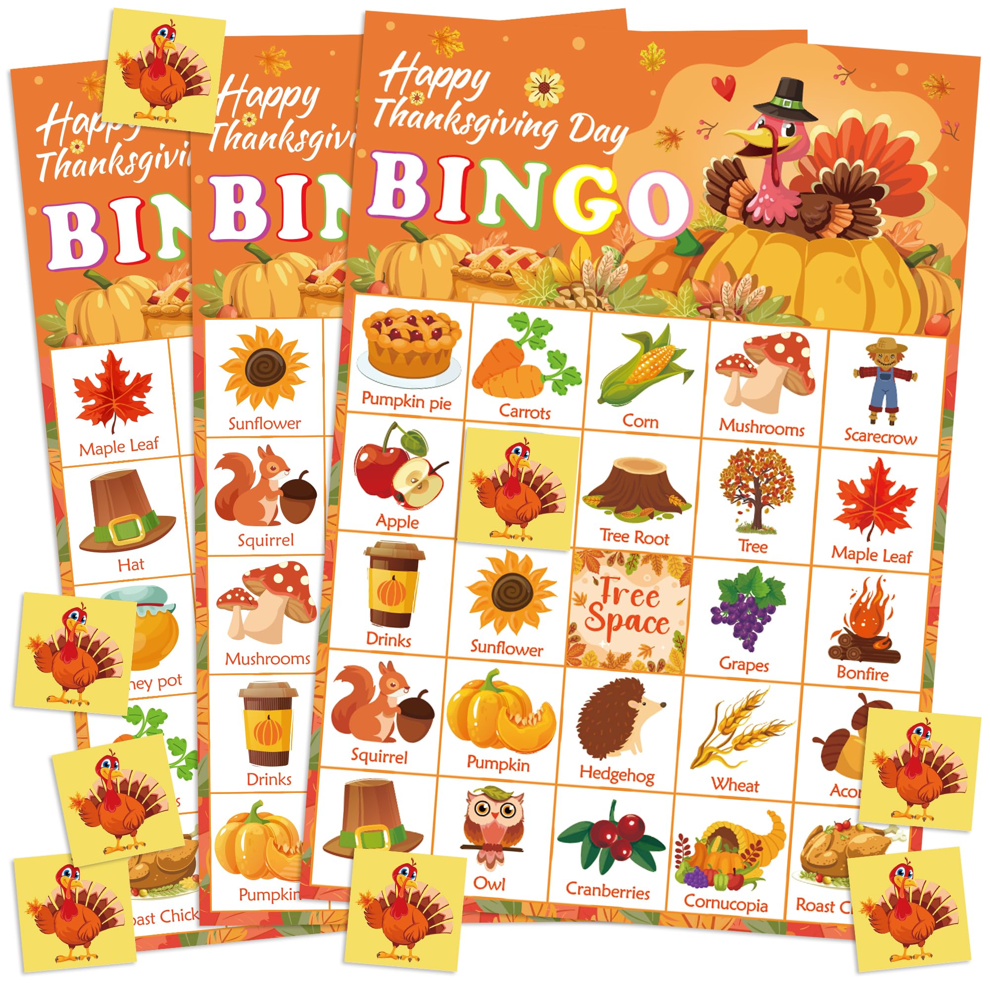 amazon-com-ohome-thanksgiving-crafts-for-kids-thanksgiving-bingo-cards-24-players-thanksgiving-games-thanksgiving-gifts-party-favors-for-kids-friendsgiving-activities-toys-party-supplies-toys-games for Free Printable Thanksgiving Bingo Cards With Numbers Amazon.com: OHOME Thanksgiving Crafts for Kids | Thanksgiving Bingo Cards - 24 Players Thanksgiving Games - Thanksgiving Gifts Party Favors for Kids | Friendsgiving Activities Toys Party Supplies : Toys & Games for Free Printable Thanksgiving Bingo Cards With Numbers