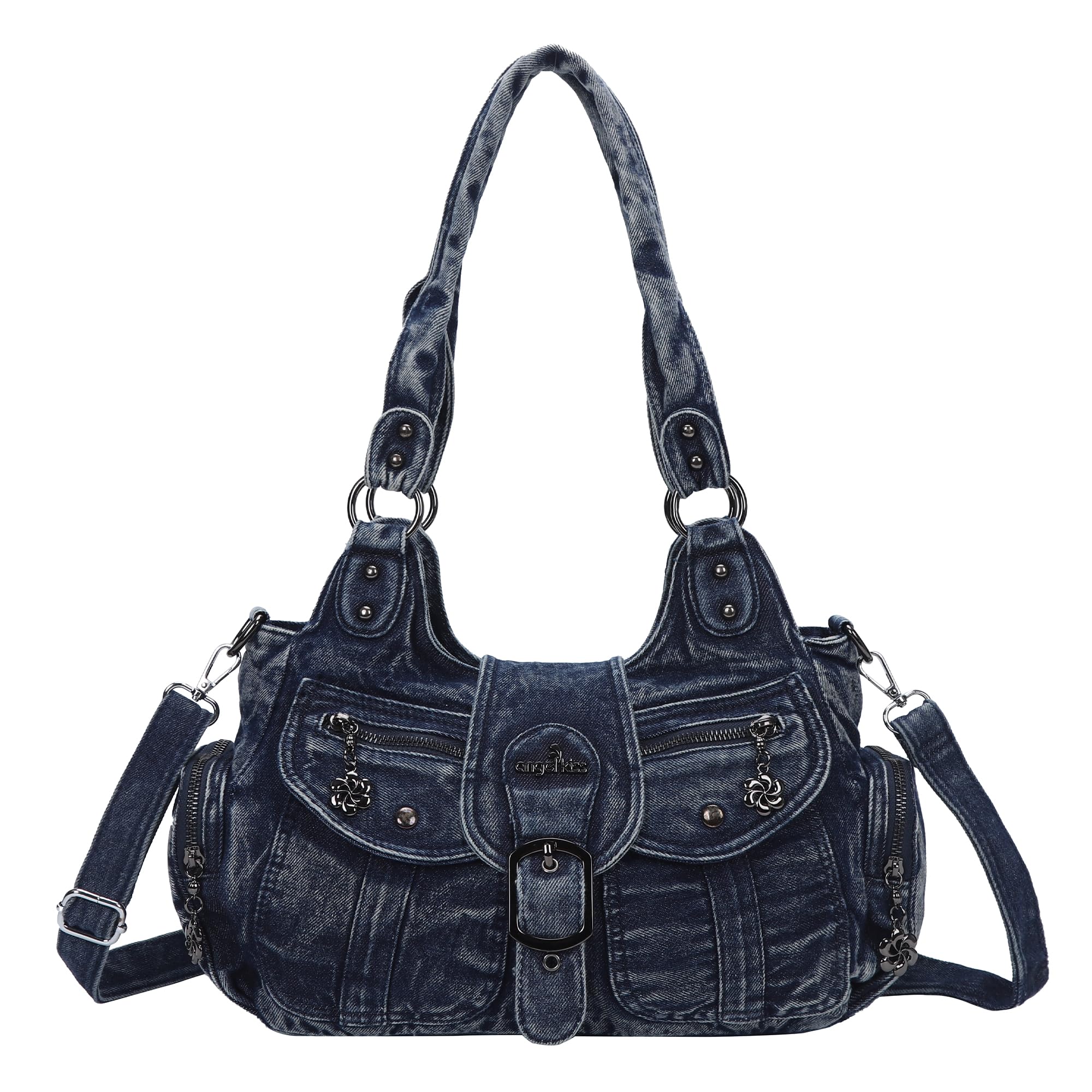 Angel Kiss Sac à Main Femme Souple Cuir PU Sac à Bandoulière Vintage Cabas Hobo Sac Fourre Multi-Poches élégant et spacieux pour Quotidien Travail Shopping et Voyage
