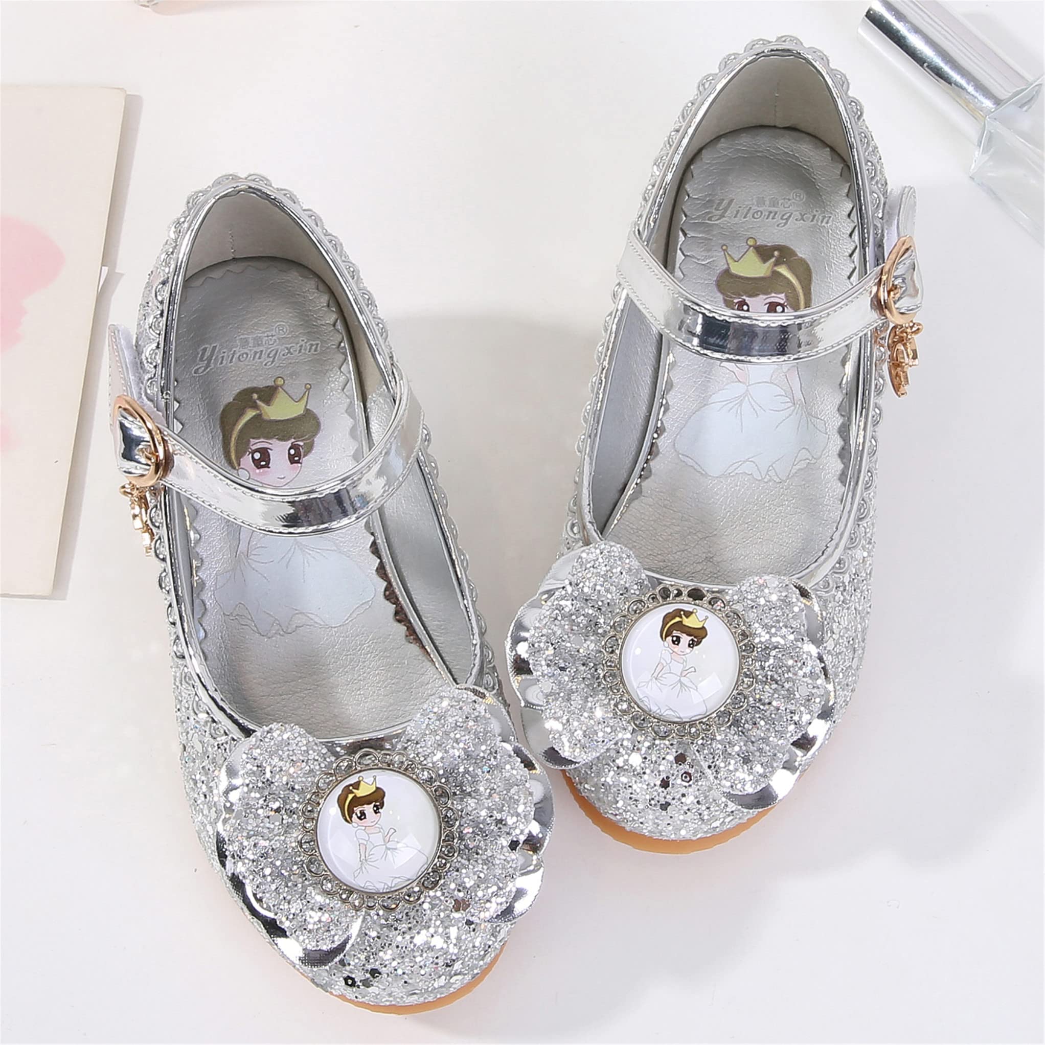 New front Principessa Scarpe Festive Scarpe col Tacco da Principessa per Bambina Buona qualità Partito Scarpe Principessa Scarpe Eleganti