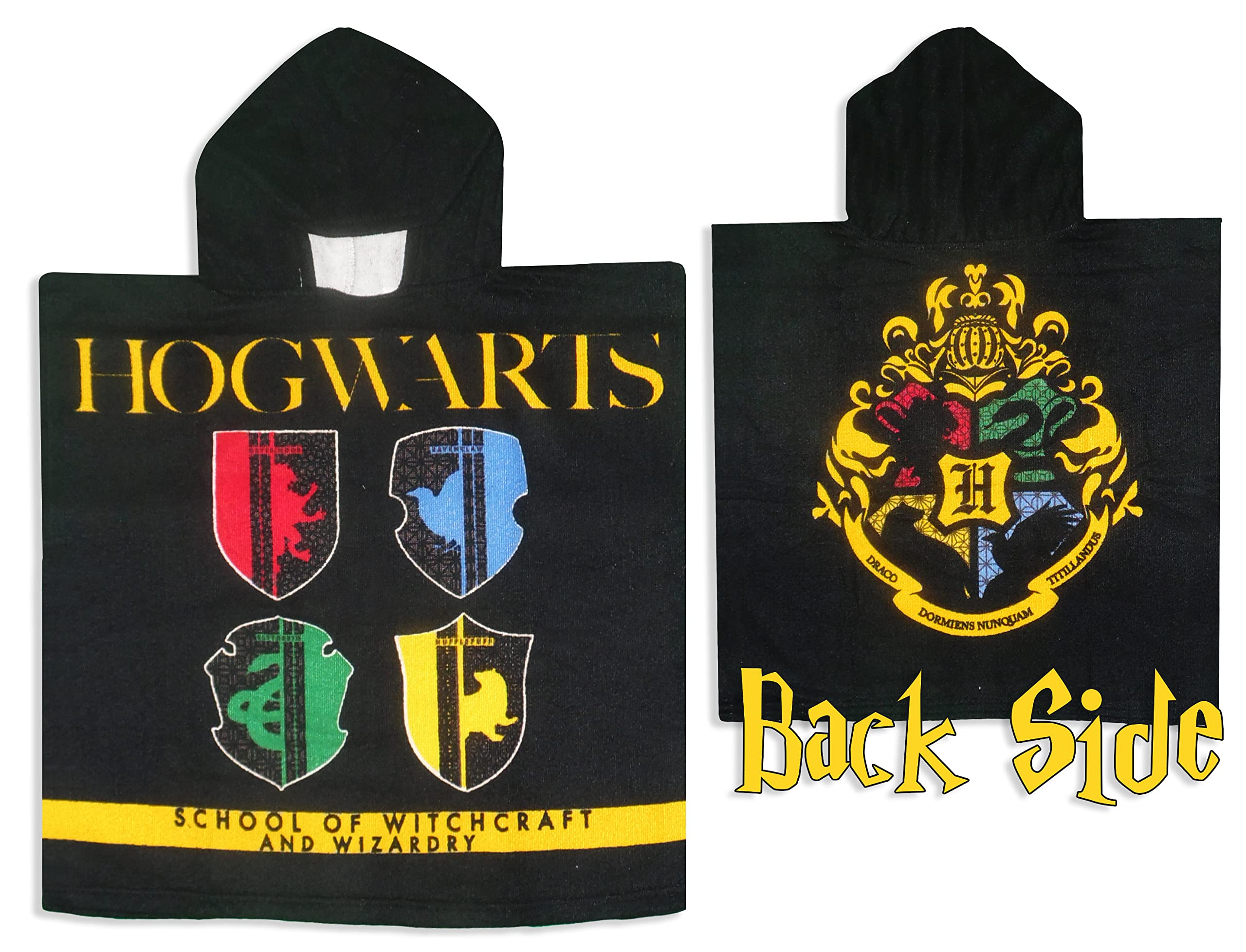 Asciugamano Harry Potter Con Cappuccio - Poncho Per Bambini, Cotone, Hogwarts, Spiaggia E Piscina - Foto 6