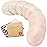 Organic Nursing Pads - 8 Washable Breast Pads for Breastfeeding, Wash Bag, Viscose Derived from Bamboo Reusable Nipple Covers for Breastfeeding Essentials, Soft & Absorbent(Neutrals, L 4.8)