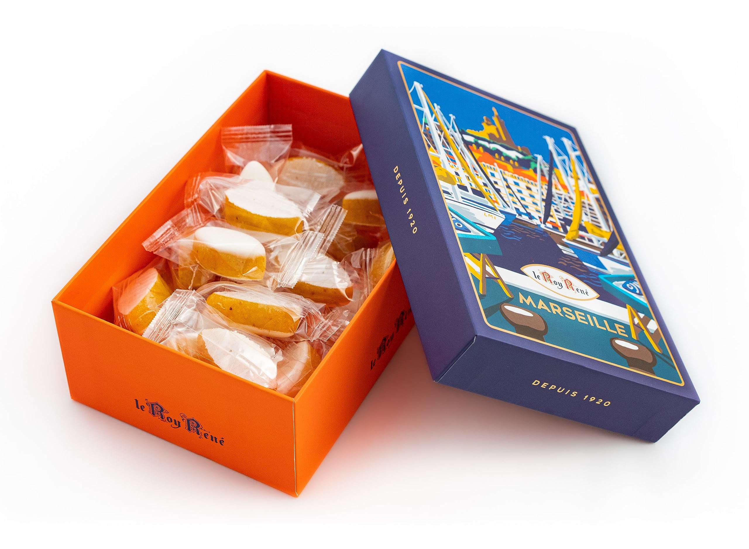 LE ROY RENÉ Gastronomia Fine - Scatola da collezione motivo a scelta (…) - piccoli Calissons d'Aix 180 g. (Marsiglia)