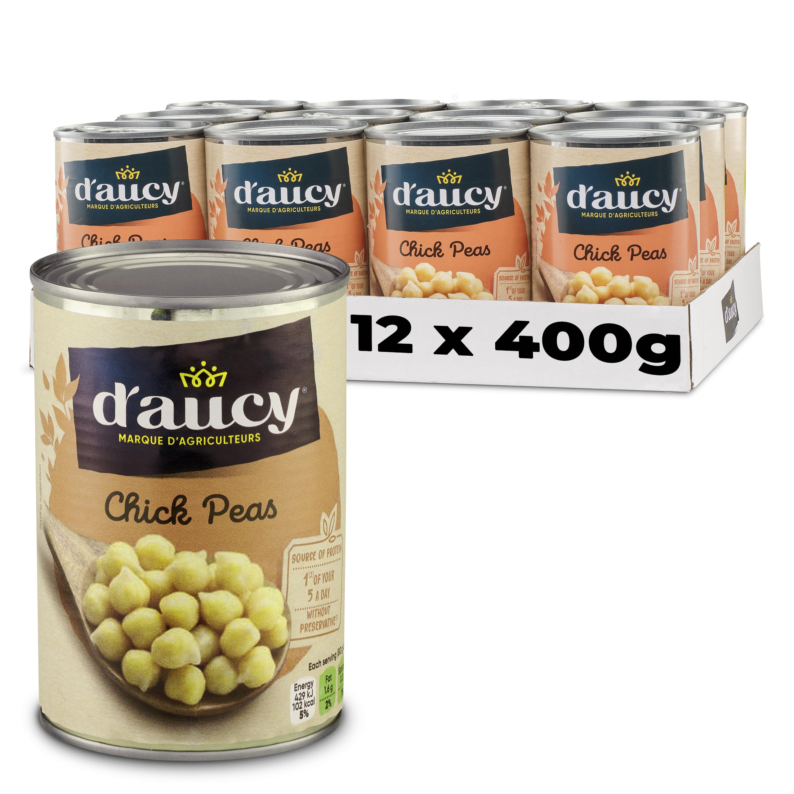 D'aucy Chick Peas 400 g (Pack of 12)