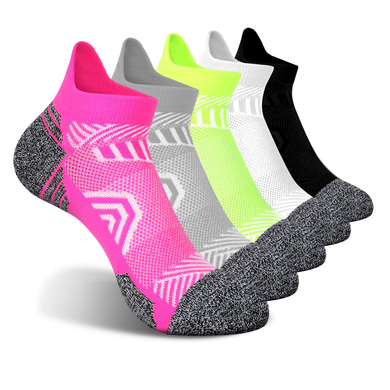 Performance Ankle Socks for Men and Women Low Cut Compression Running Sock with Ankle Support Mesh Comfort Tab Socks