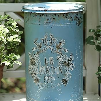 SEVENSTAR　TRASH CAN  VINTAGE Vintage Rubbermaid Bathroom Trash Can - Yellow Gold w
