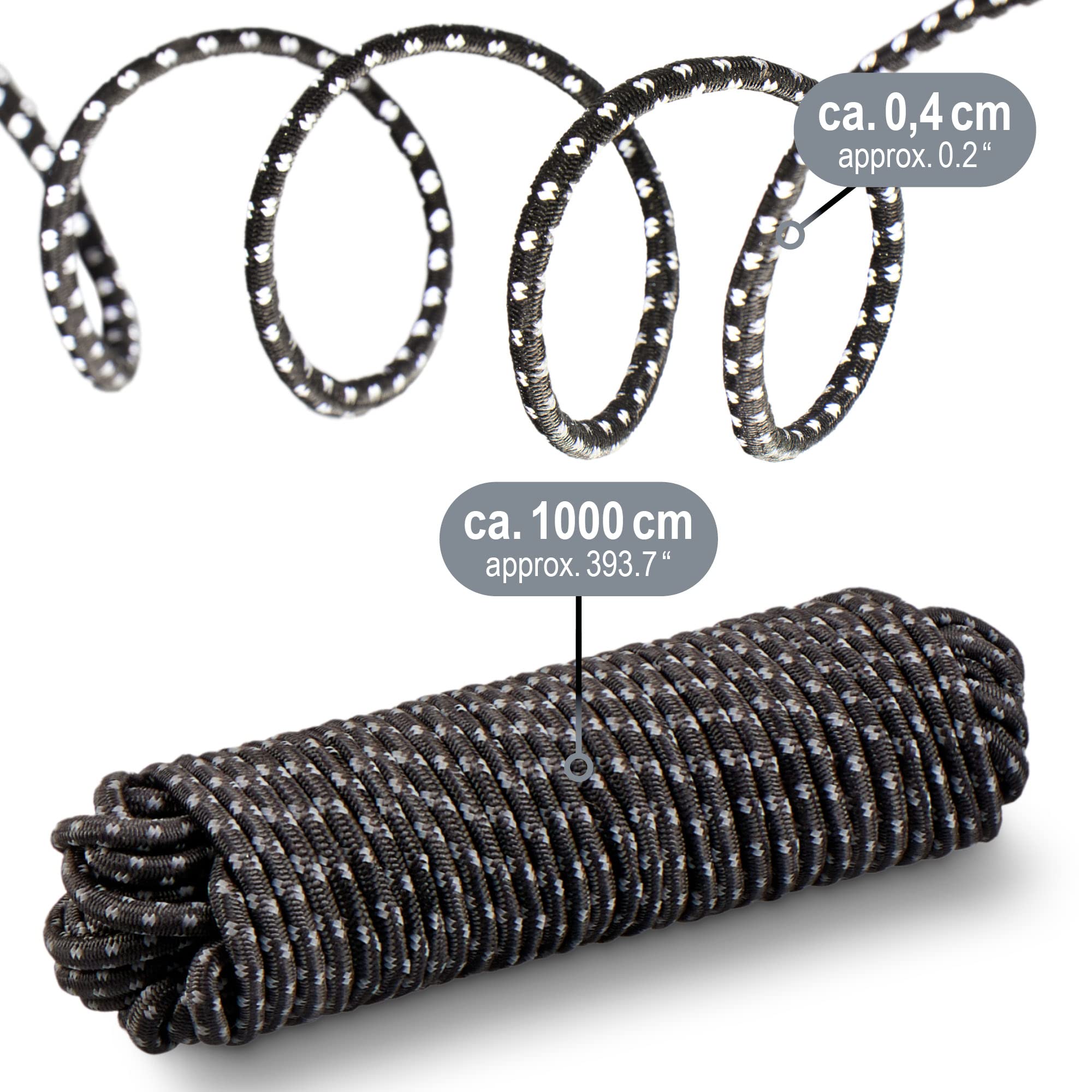 Corde Elastiche Per Teloni 60 Pezzi - Con Palline In Plastica | 4mm, Allungabili Fino A 20cm - Foto 7