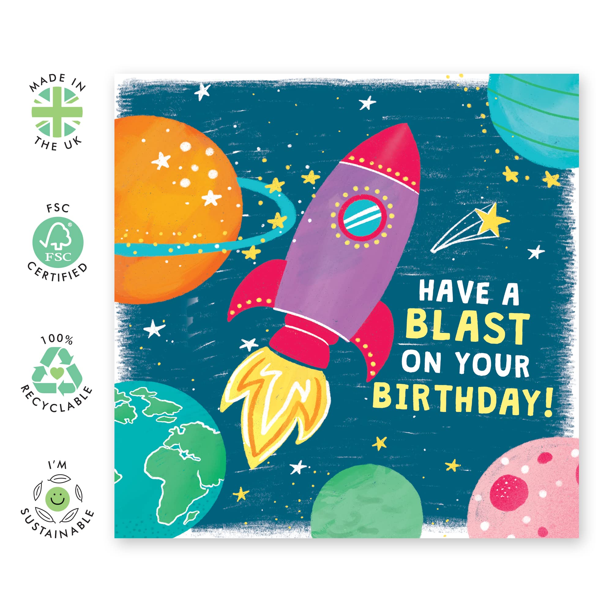 Happy 5th Birthday 5th Birthday Card Boy - Space Astronaut Cosmos - Happy Birthday  Card 5 Year Old Boy Girl, Five Fifth Girls Boys Birthday Cards, 5.7 X 5.7  Inch Greeting Card For Fifth Birthday, image size:2000x2000