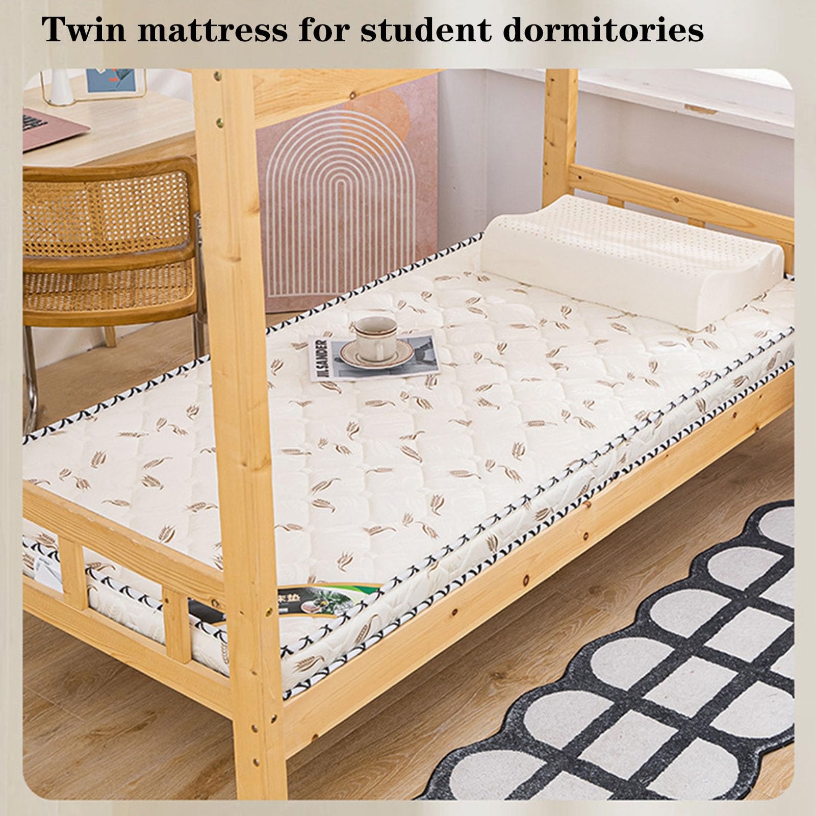 Colchones, Colchón De Palma De Fibra De Palma De Látex Natural, Colchón Plegable For Cama Individual, Dureza Y Suavidad Moderadas, Especialmente Diseñado For Estudiantes(90 * 190CM*8CM)