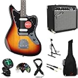Squier Affinity Series Jaguar Electric Guitar Amp Essentials Bundle - 3-color Sunburst