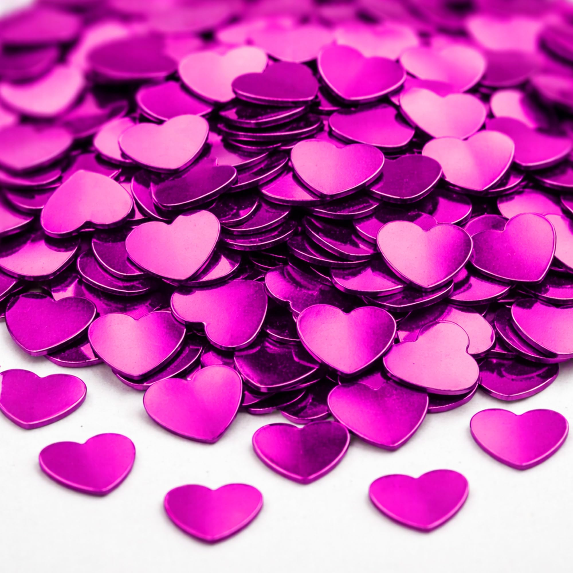 Shatchi Hot Pink 14 Gram Heart Shape Table Scatter Confetti Wedding Favour Anniversary Birthday Mother’s Day Party Decorations 10Mm