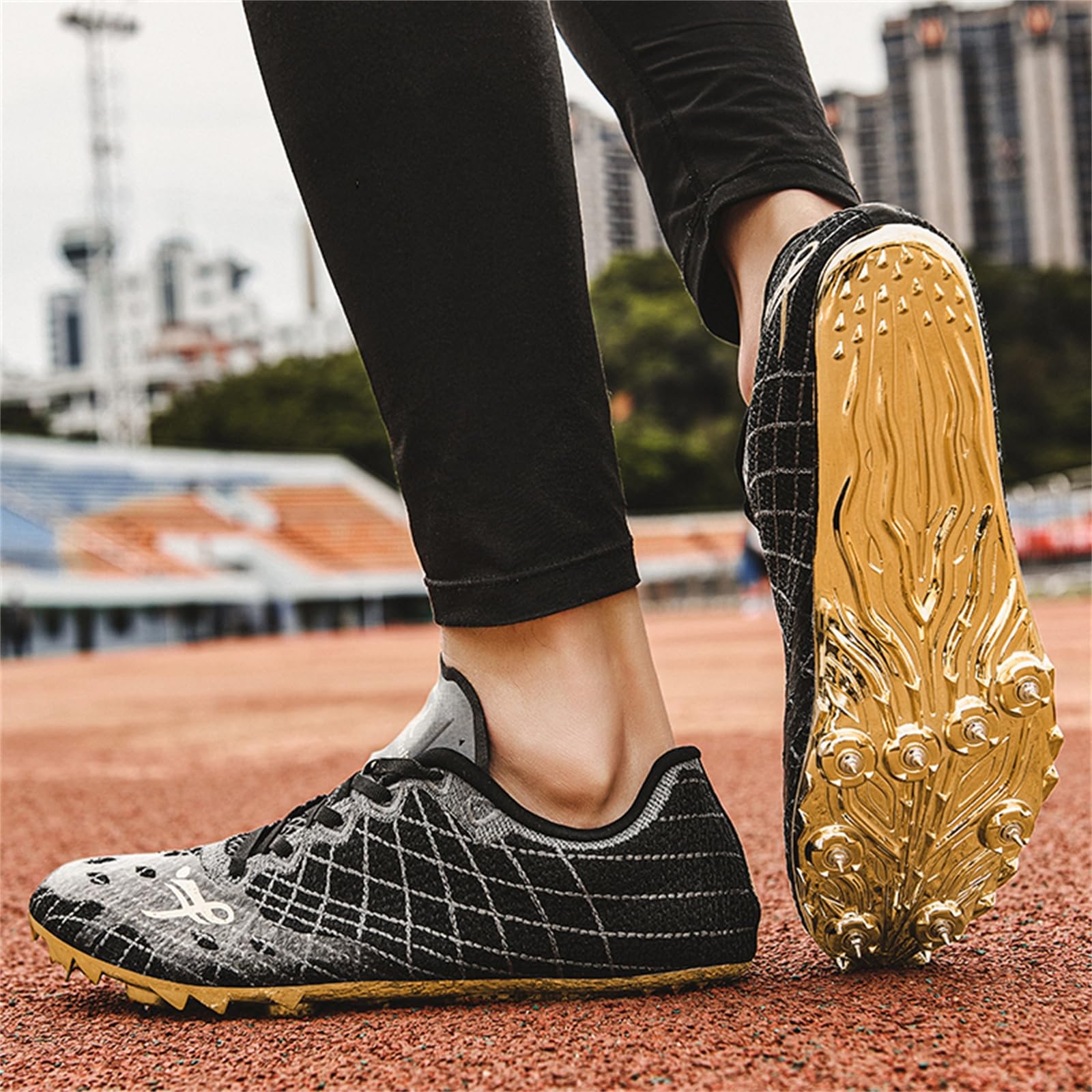Zapatillas De Atletismo para Hombre Y Mujer con 7 Clavos para Carreras Profesionales Ligeras Y Cómodas para Saltar