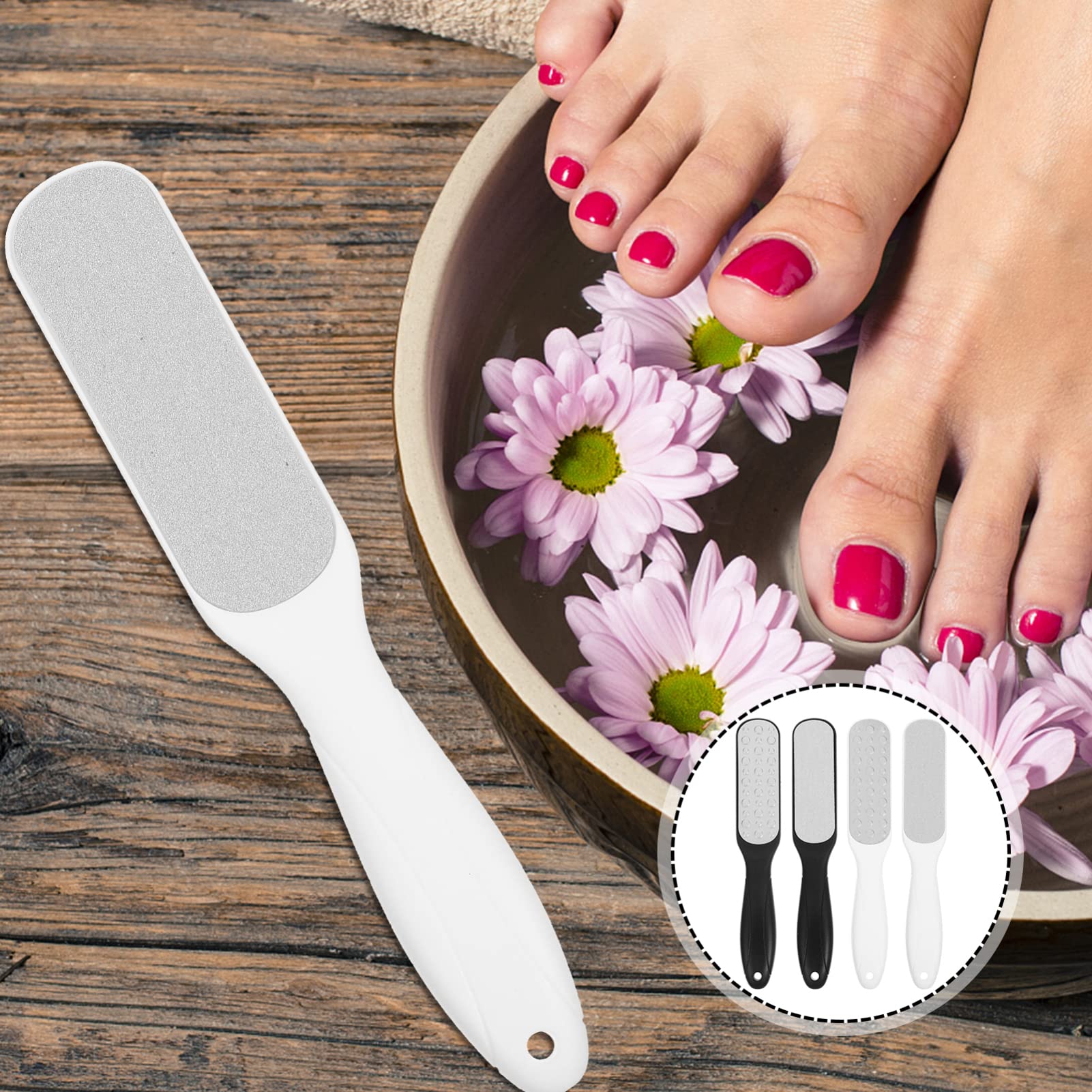 FRCOLOR 16pezzi Raspadori Per Piedi Doppia Faccia Strumenti Per Pedicure e Dei Piedi Inossidabile Manico Antiscivolo e Pratico Per Rimozione Calli e Esfoliazione Della Morta