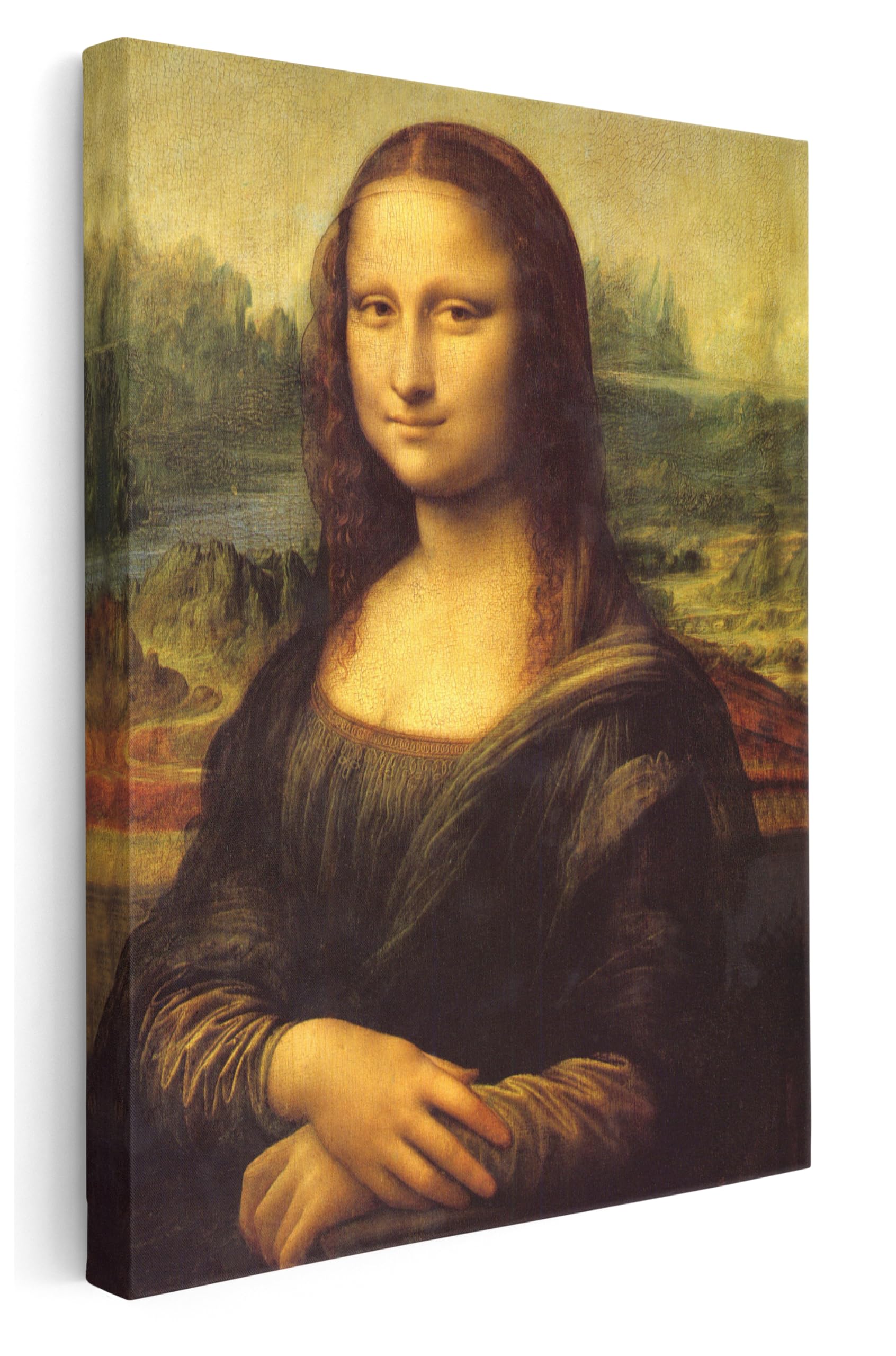 Pastello Mona Lisa, Canvas Wall Art, Wall Art Picture Print for Living Room and Bedroom (41cm x 31cm / 16x12inch)