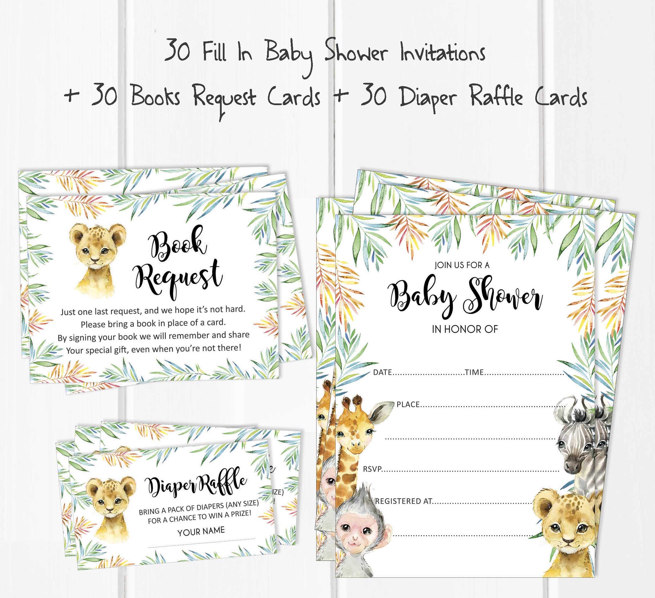 Safari G550-PDAV Lot De 25 Cartes De Prédiction Et De Conseils Sur Le Theme De La Jungle Rustique Pour Fete Prenatale Vux Pour Les Nouveaux Parents Maman Et Papa Futures Mamans Et Papas