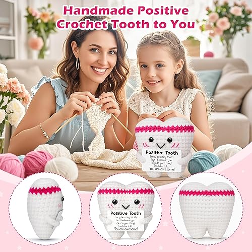 Miniatura 3 de Dientes de ganchillo positivos, Acción de Gracias, Navidad, cumpleaños, agradecimiento, regalos para mujeres, amigas, hermanas, compañeros de