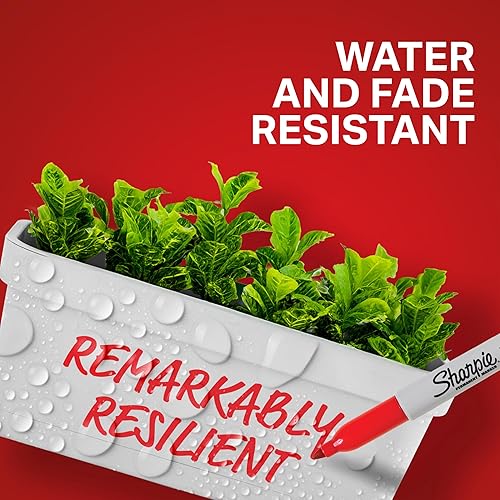 Miniatura 6 de Sharpie Marcadores permanentes  Punta fina para detalles llamativos  Tinta roja  12 rotuladores