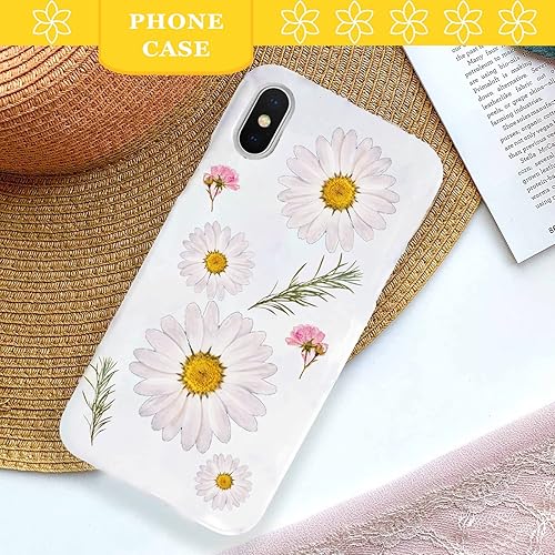 Miniatura 5 de Flores secas de margarita blanca para adornos de manualidades, 60 flores naturales prensadas para joyería de resina, decoración de caja de teléfono,