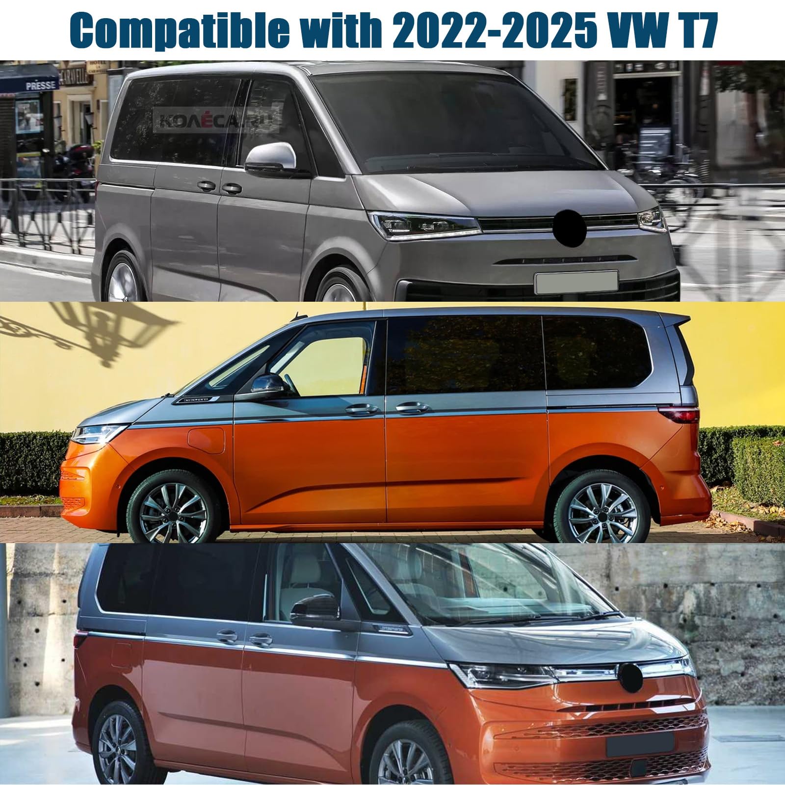 siatka chroniąca przed owadami zamienna dla VW T7 2022-2025, siatka na szyby boczne samochodu, jednowarstwowa siatka z magnesem, oddychająca siatka moskitierska na zewnątrz do kempingu
