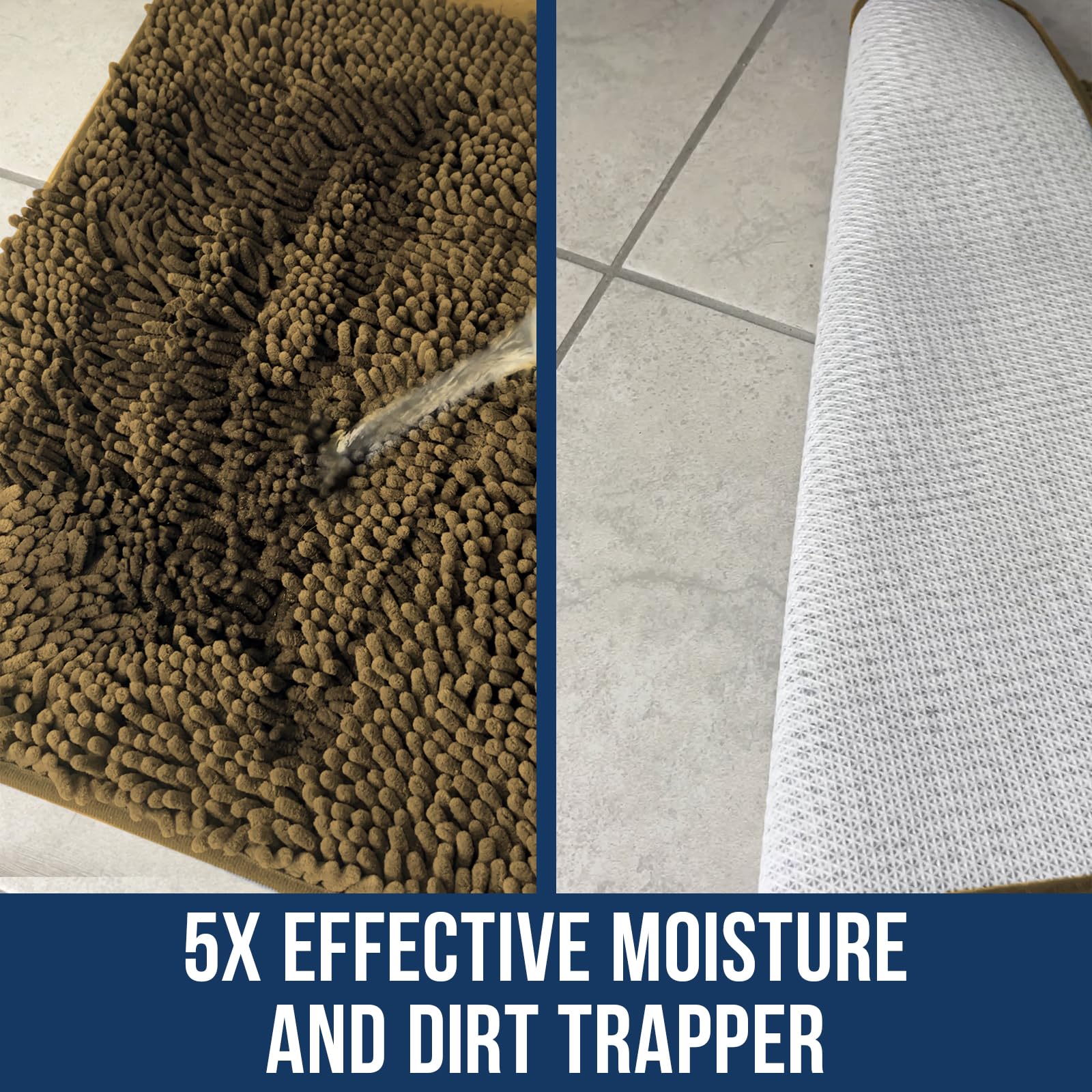 Tapis Chenille Super Absorbant Muddy Mat - Pour Pieds Boueux, Chien, Intérieur/extérieur, Lavable Machine - 2
