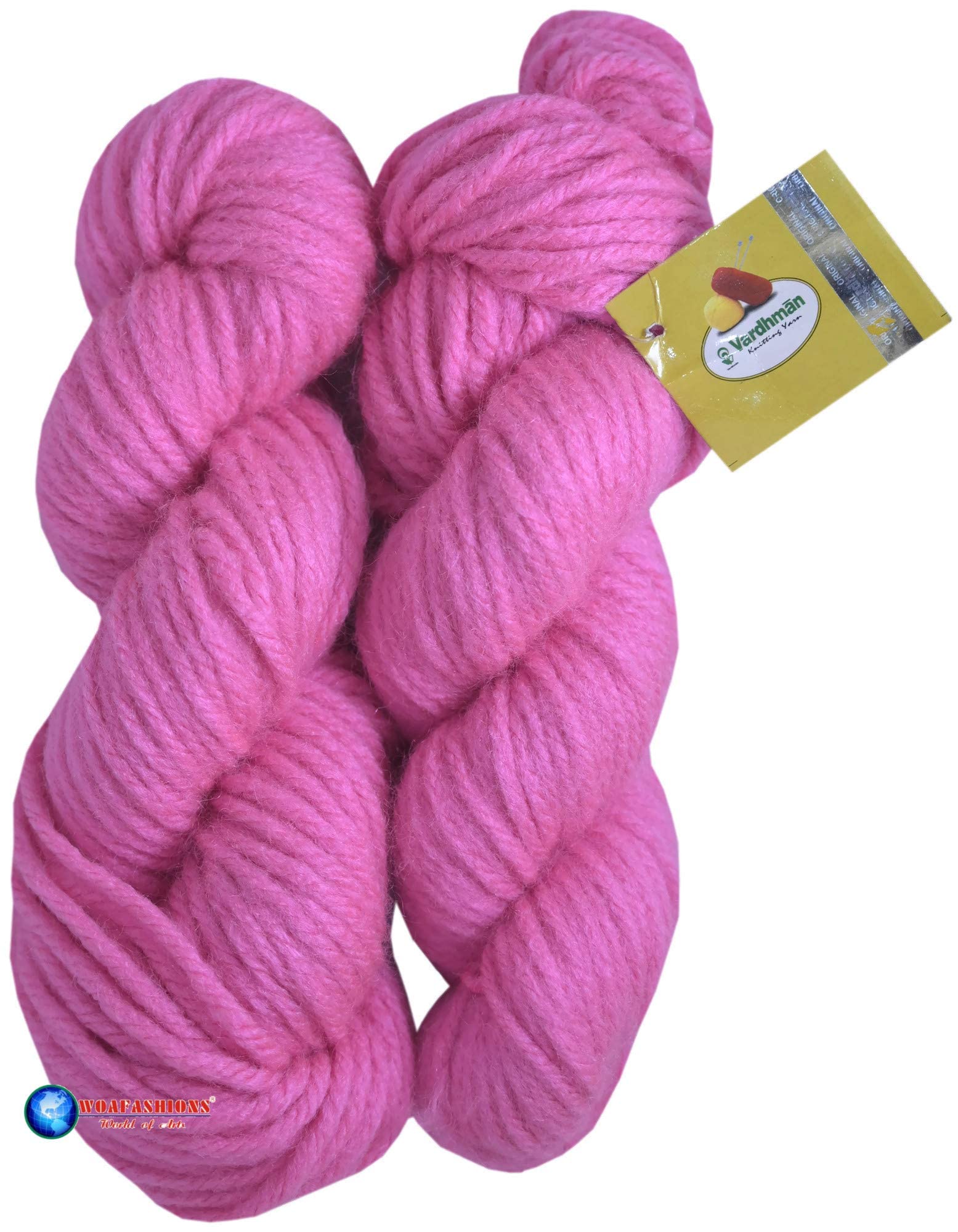 Vardhman Jackpot Thick Chunky Wool Hand Knitting Yarn (Taffy Pink) (Hanks-200gms)