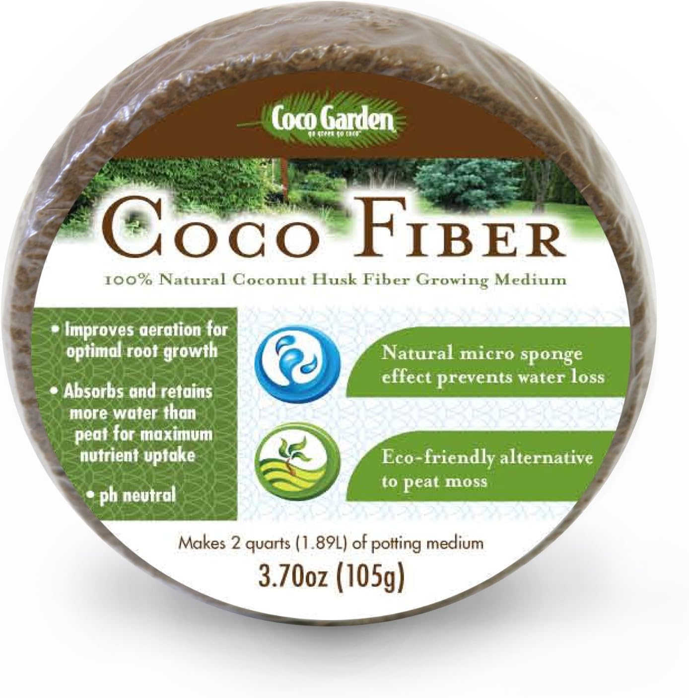 Coco GardenccF105 105Gram Compressed Coco Fiber Growing