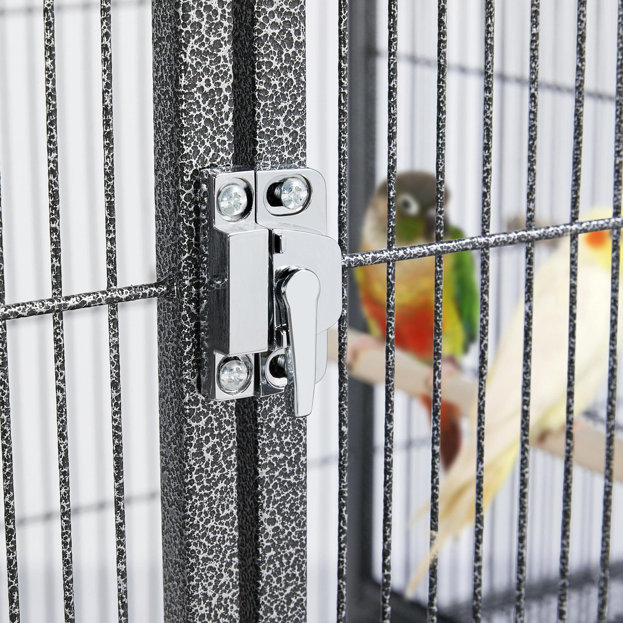 Yaheetech 2 Pisos Jaula para Pájaros con Soporte Ruedas Grande Pajarera Cría Canarios Periquitos