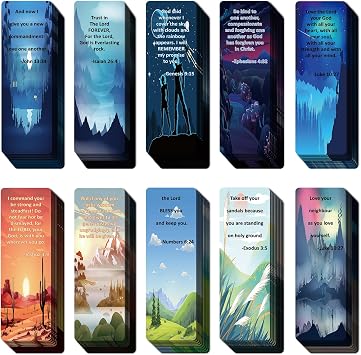 100 Pcs Christian Bible Verse Bookmarks with Full Scripture 20 Styles, Religious Motivational for Any Occasion Bulk Christian Gifts for Women