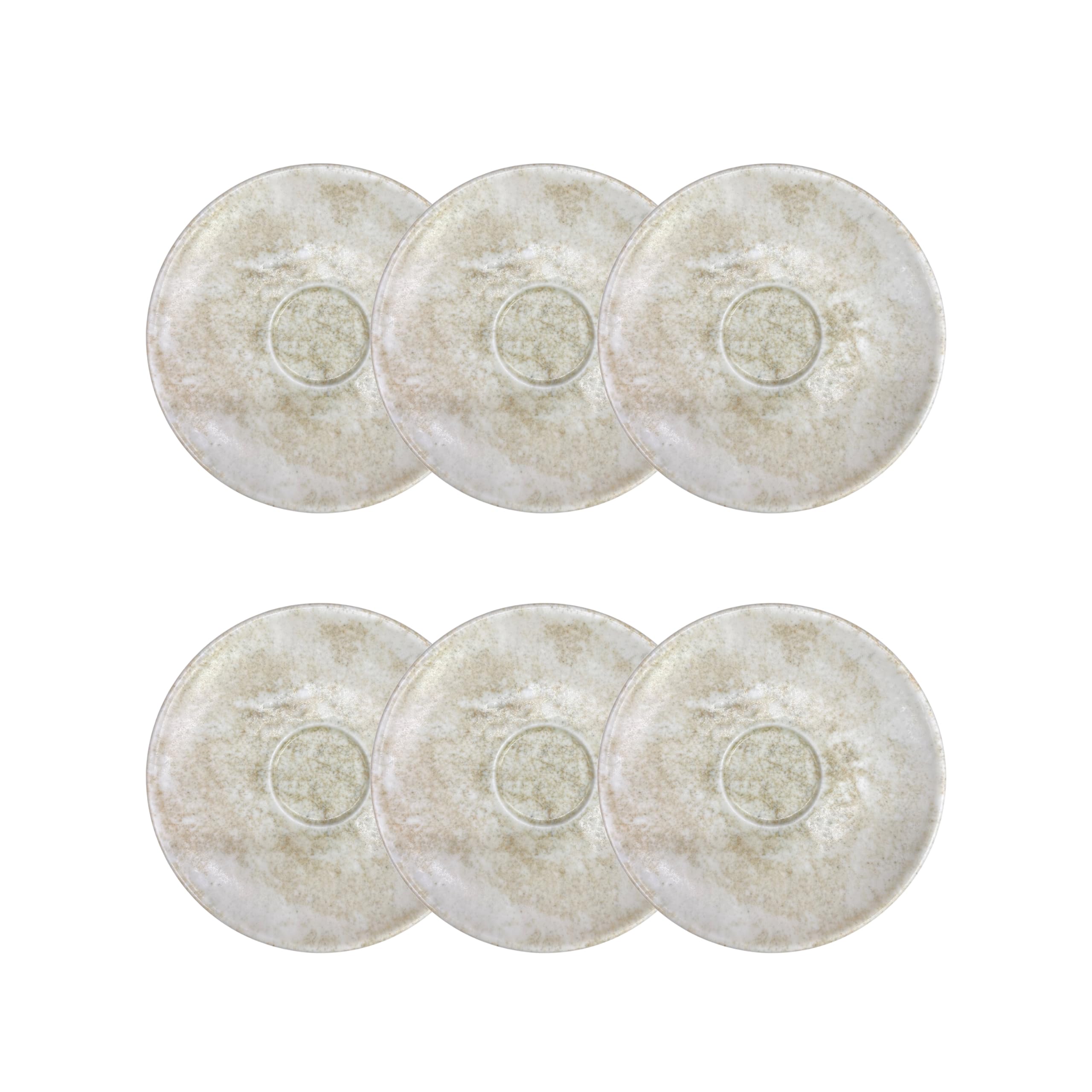 6x Bonna Nacrous Matt Gourmet Untertasse Ø12cm 1,5cm hoch Porzellan MT-NCRGRM02KT Unterteller Kaffeeteller Teeteller Geschirr