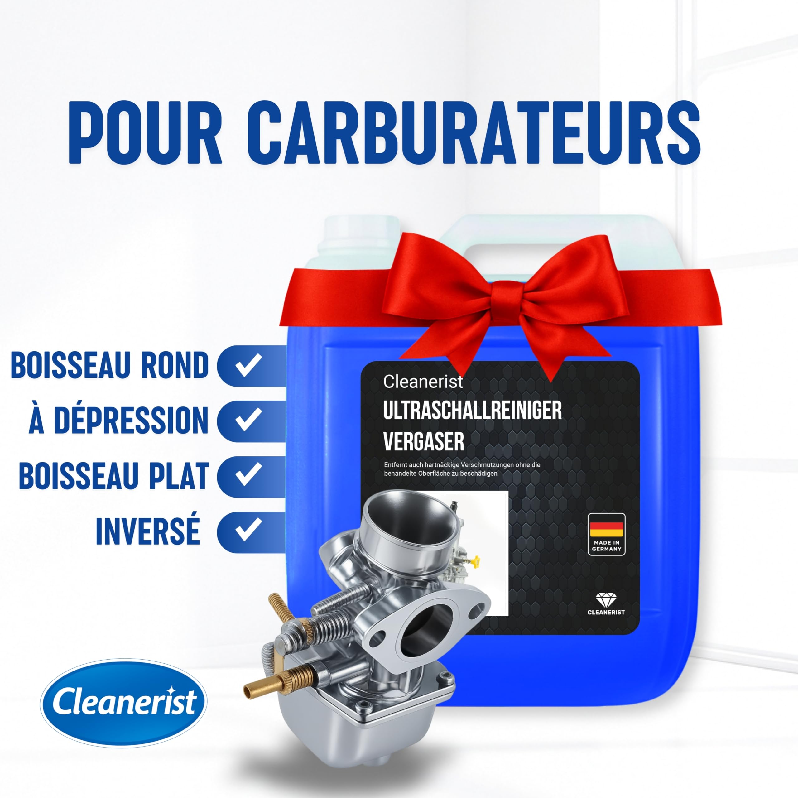 Cleanerist | 5L Nettoyant pour Carburateurs & Pièces Moteurs | Concentré pour Nettoyeur à Ultrasons | Dégraissant Puissant Atelier & Auto | Formule Biodégradable, Agrumes