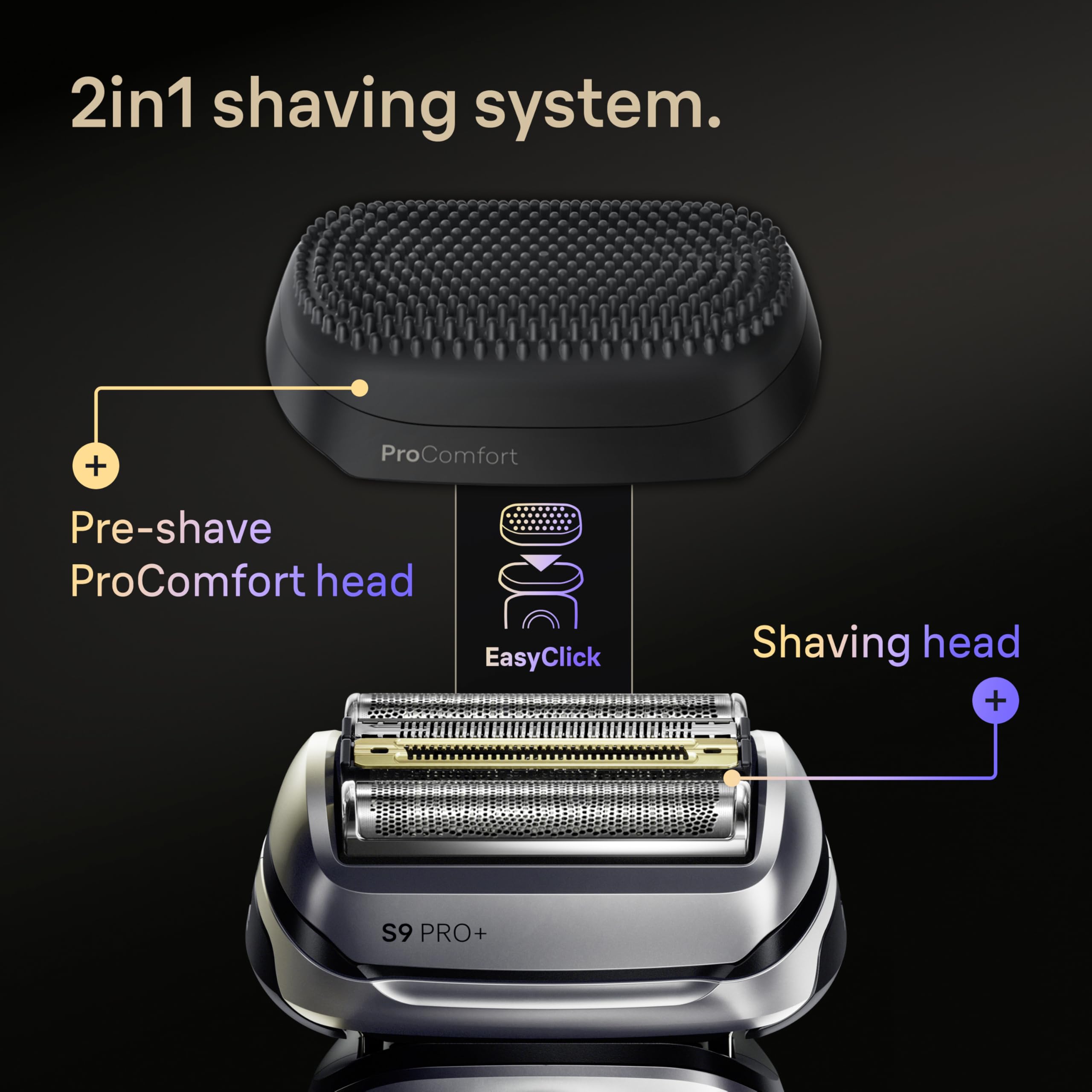 Braun Series 9 PRO+ Electric Shaver, Wet & Dry Razor, Pro SensoAdapt, 6in1 SmartCare Center, 9697CC, Silver, Holiday Gifts for Men