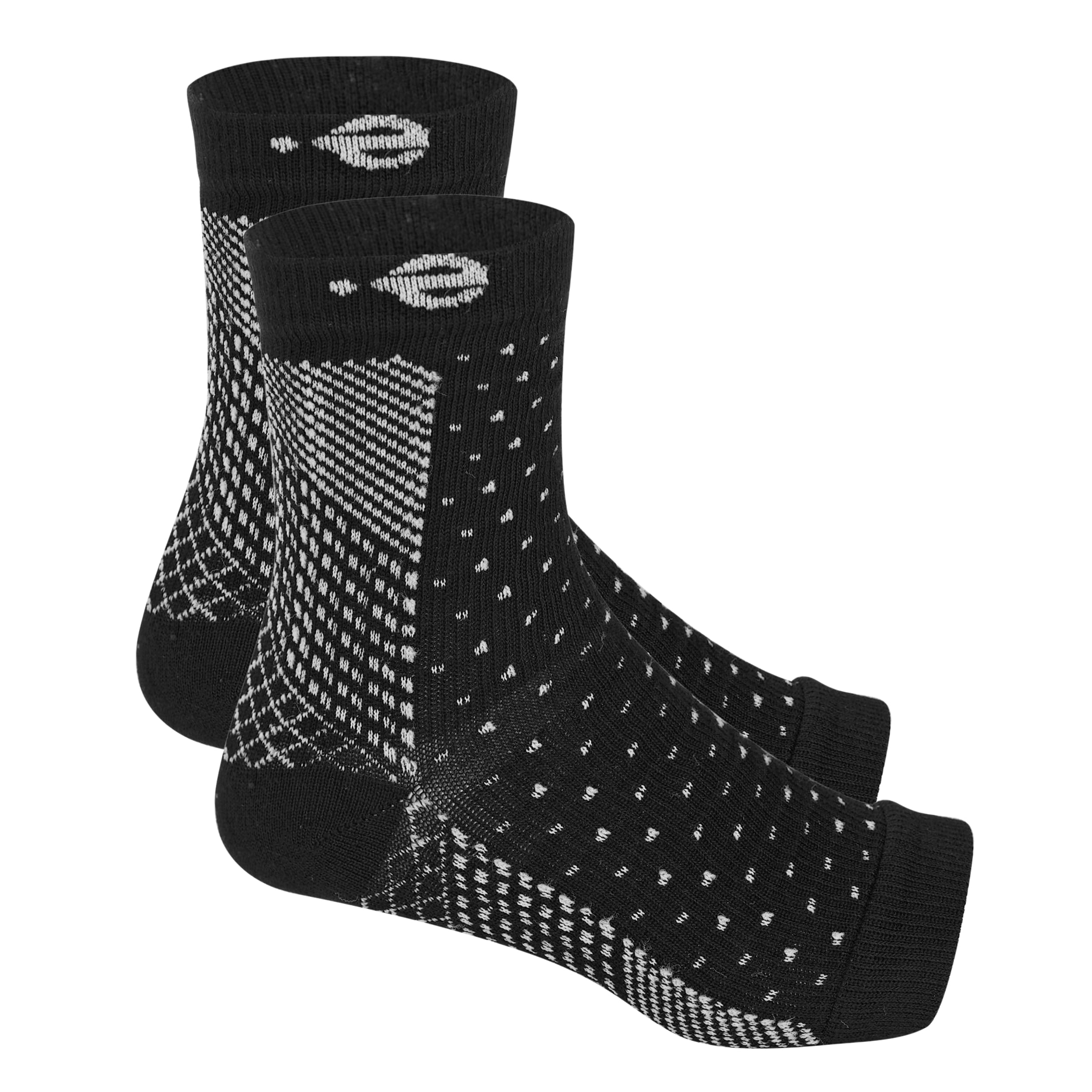 Neuropathy Pain Relief Cooling Compression Socks for Men & Women - Ecosync Ortho Bamboo Cotton Nano, Copper, Black, Best Rated, Open Toe, for Plantar Fasciitis, Achilles Tendon, Varicose, Injury Recovery.