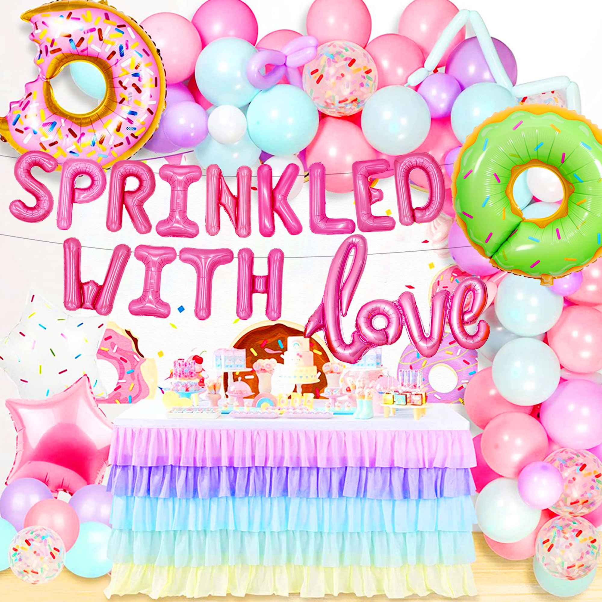 Sprinkle Shower Banners Cream Baby Shower Clouds Bunting Banner