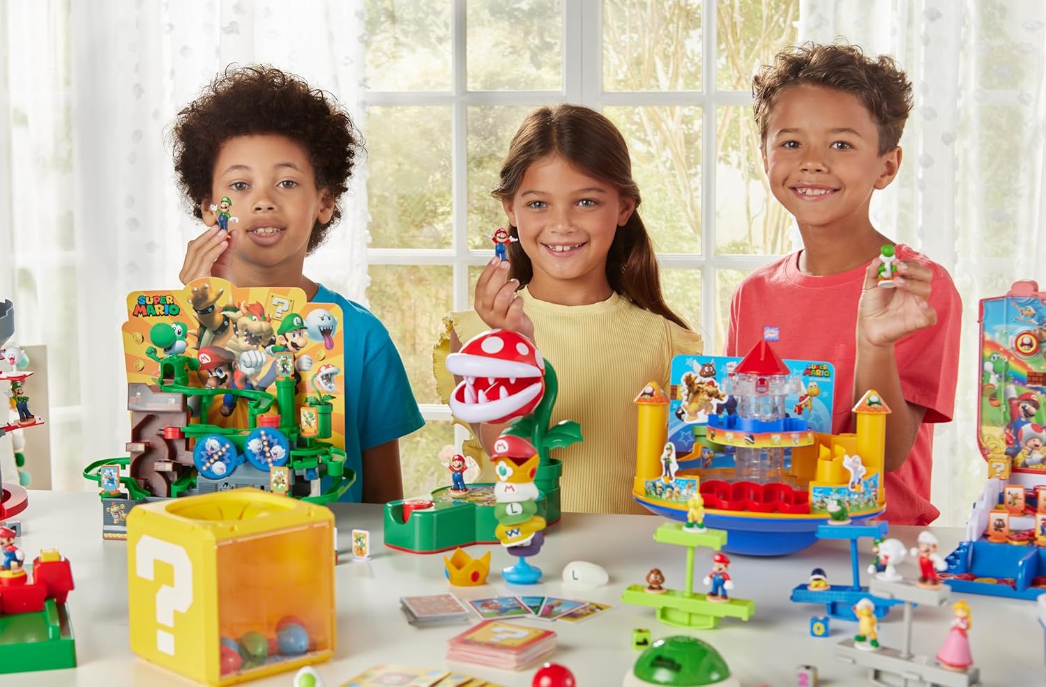 EPOCH Games Super Mario Cap Tower Balancing Game, Tabletop Skill and Action Game, Ages 4+
