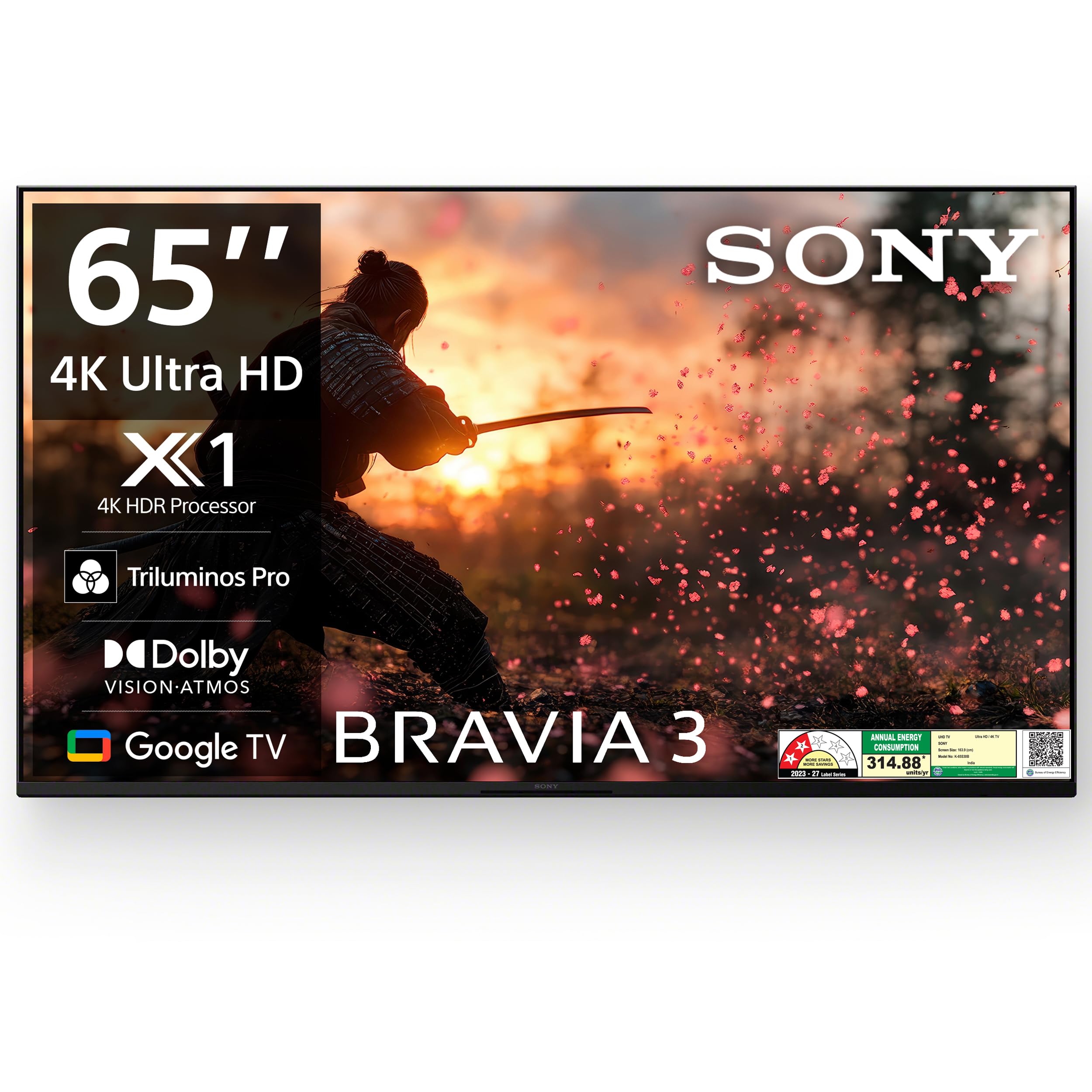 Sony BRAVIA 3 Series 164 cm (65 inches) 4K Ultra HD AI Smart LED Google TV K-65S30B (Black)-image-32