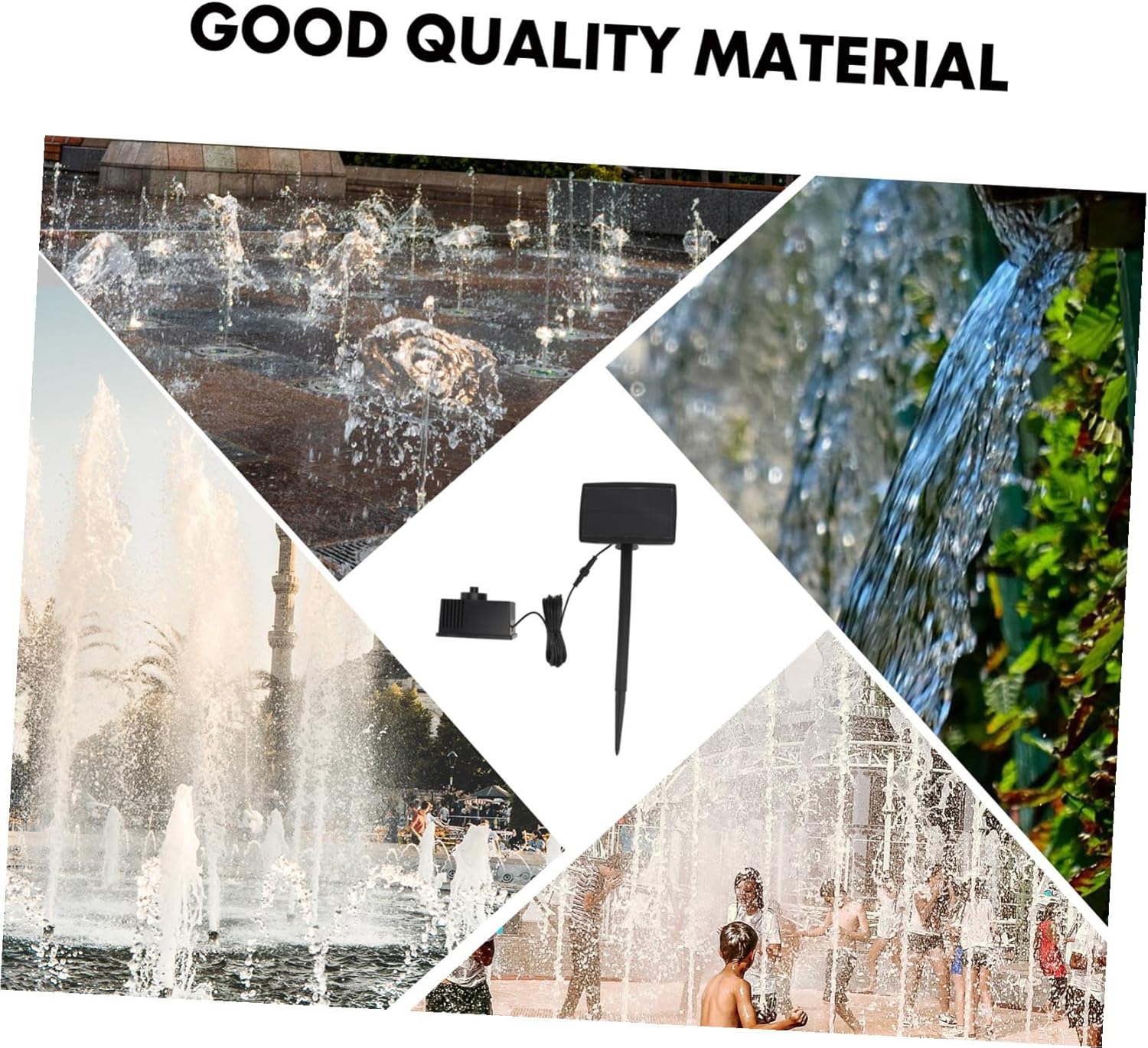 Multi-Purpose Solar Fountain Kit with Dc Water Pump for Garden Ponds and Pools Easy to Install Lightweight Outdoor Solar Water Fountain Pump